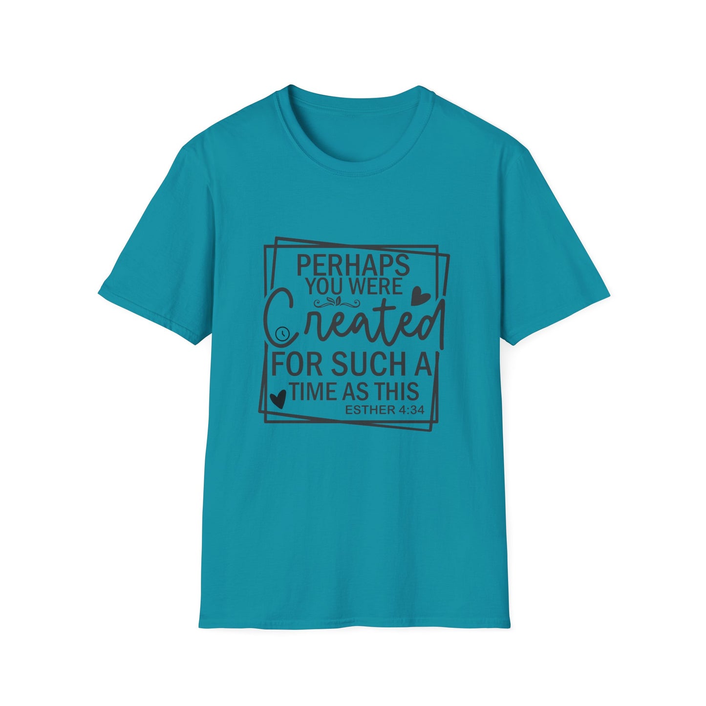 Esther 4:14 Women's Relaxed Softstyle Tshirt (Black Logo) - Sweet Baby Jeez Teez