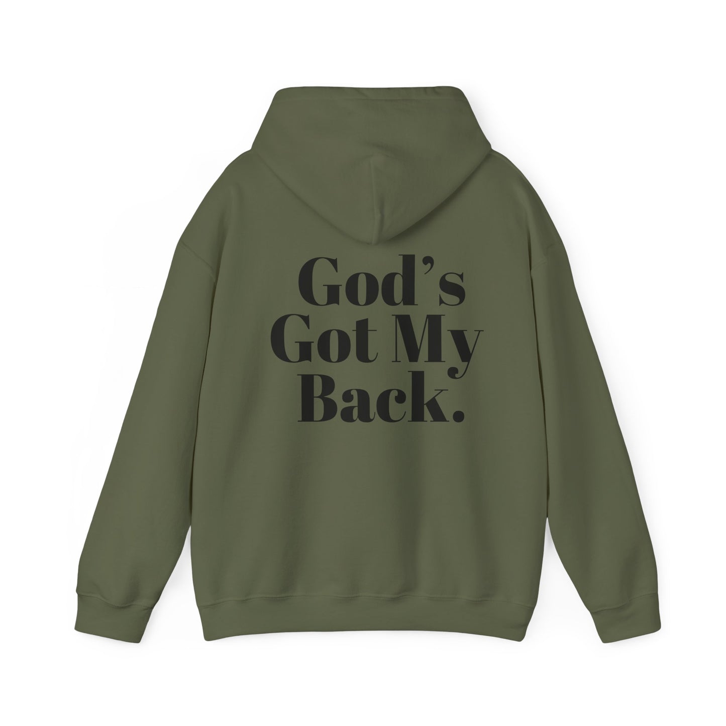 God's Got My Back Men's Hoodie (Black Logo) - Sweet Baby Jeez Teez