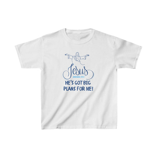 Jesus Has Big Plans Boy's Tshirt (Blue Logo) - Sweet Baby Jeez Teez