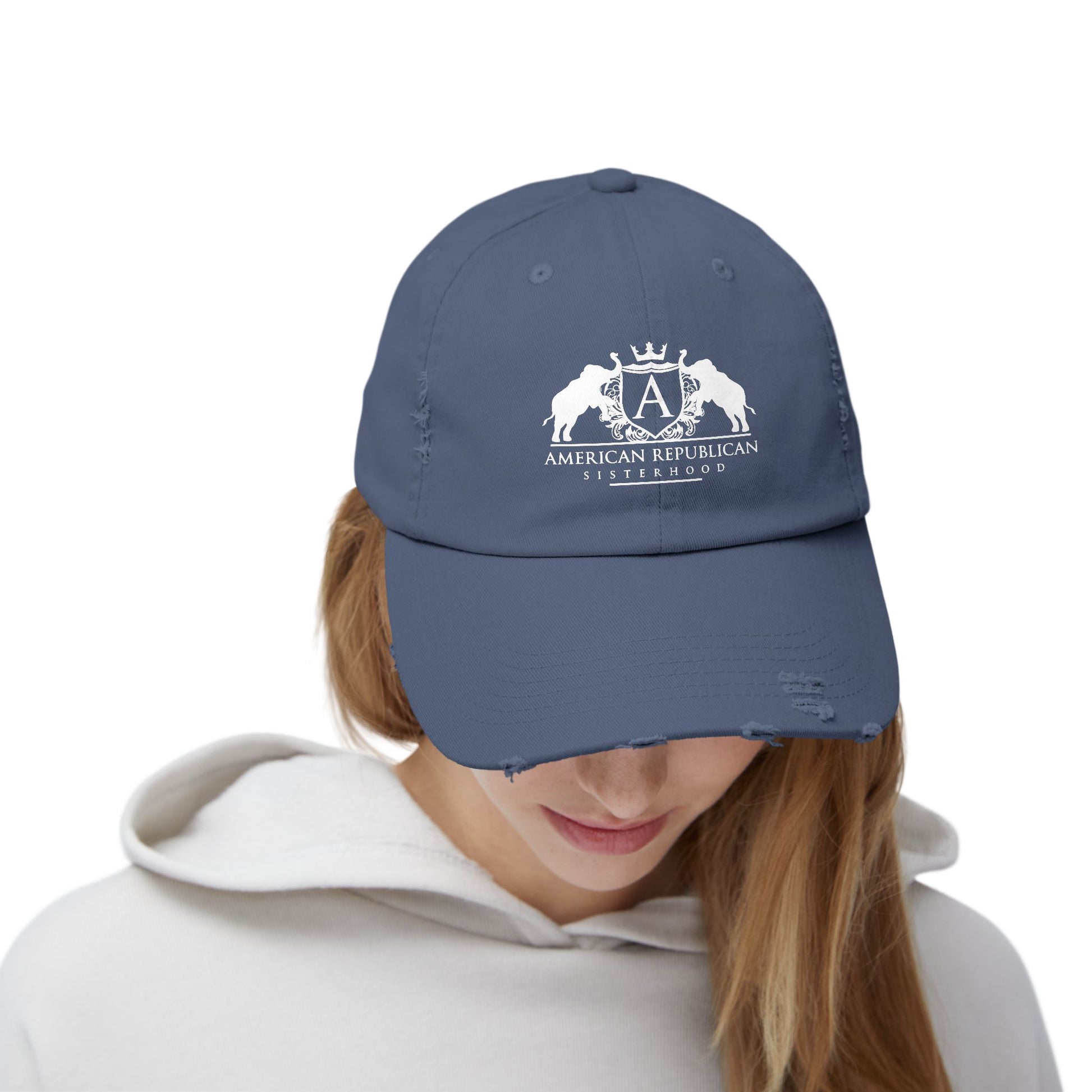 ARS White Logo Distressed Cap (ARS) - Sweet Baby Jeez Teez