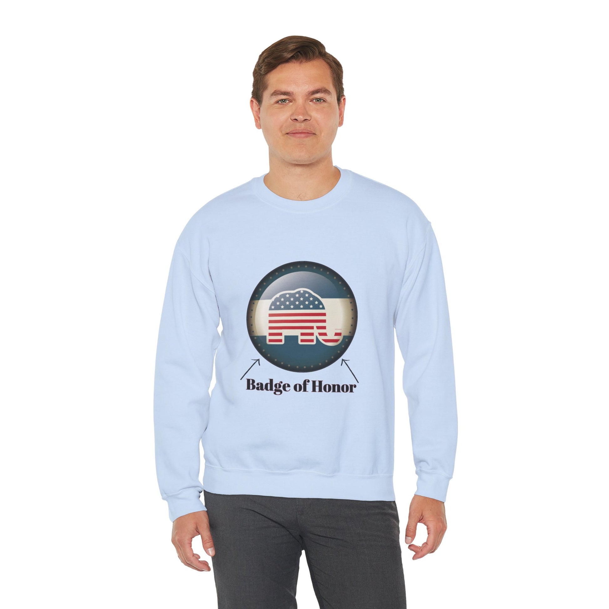Badge of Honor Men's Sweatshirt - Sweet Baby Jeez Teez