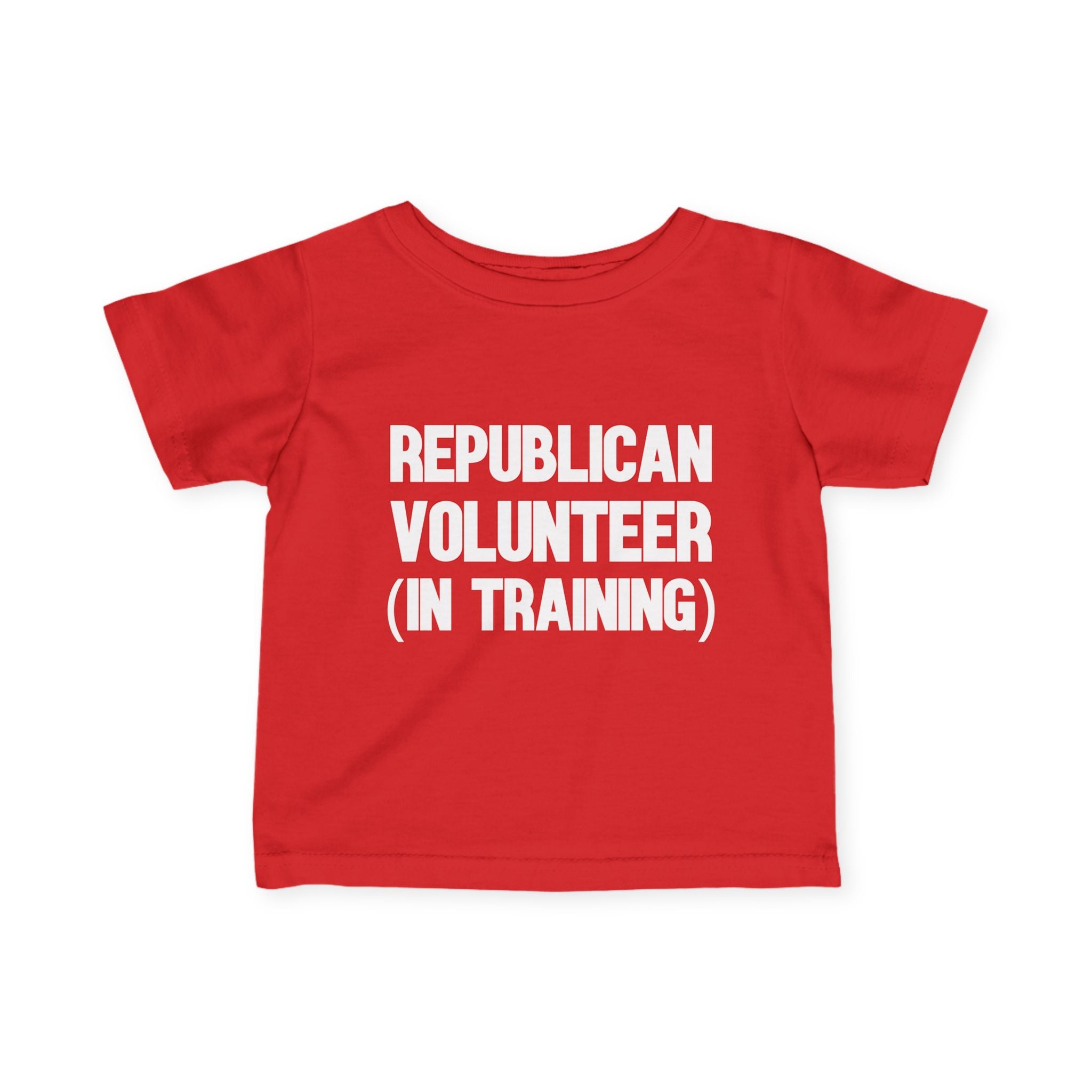 Republican Volunteer in Training Toddler Tshirt (White/Red Logo)
