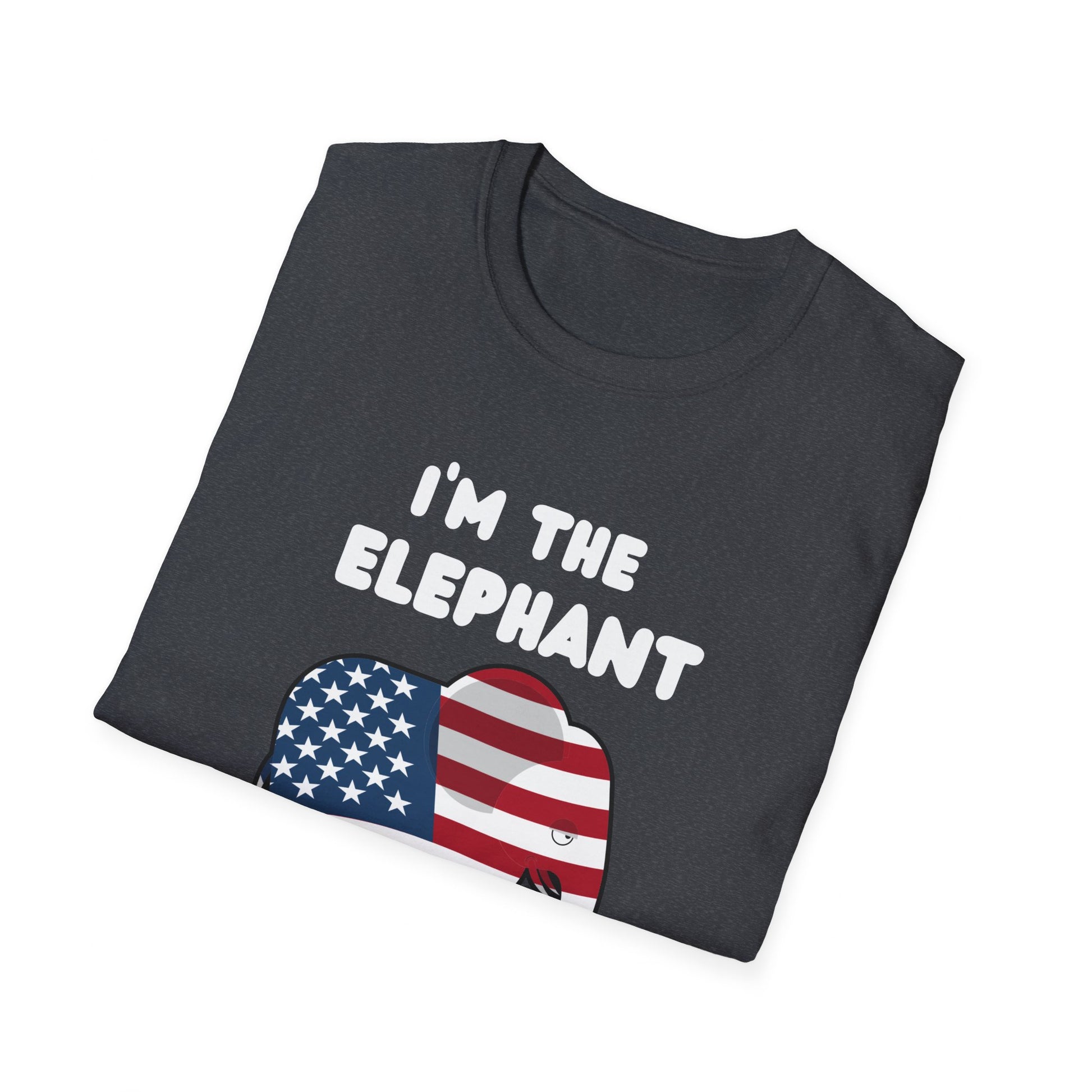 Elephant in Room Cartoon Women's Relaxed/Plus Tshirt (White Logo, Red & Gray Tshirts) - Sweet Baby Jeez Teez