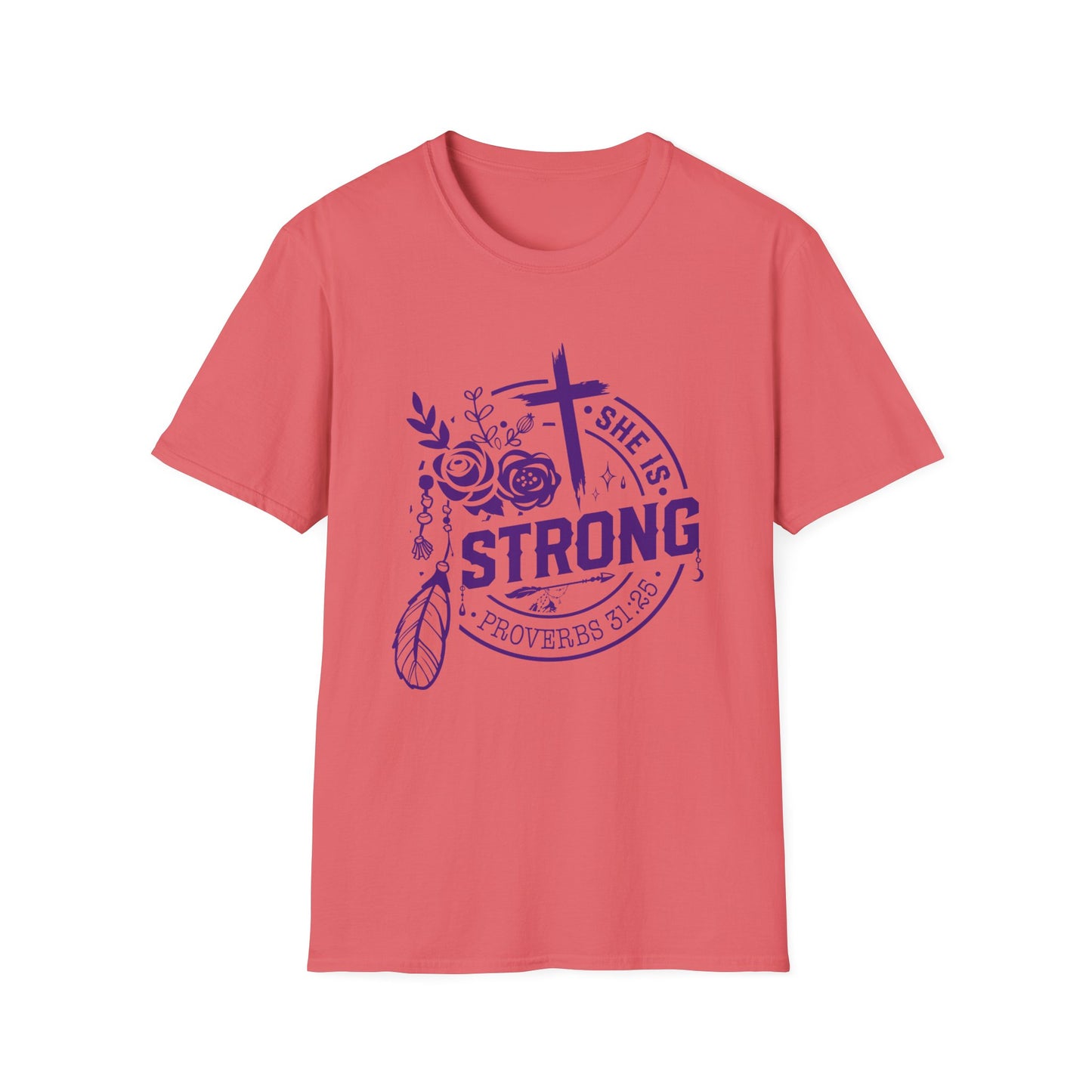 "She is Strong" Proverbs 31:25 Bible Verse Women's Relaxed Tshirt