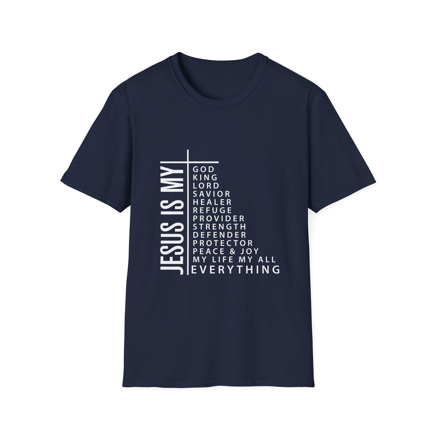Jesus is My Men's Tshirt (White Logo) - Sweet Baby Jeez Teez