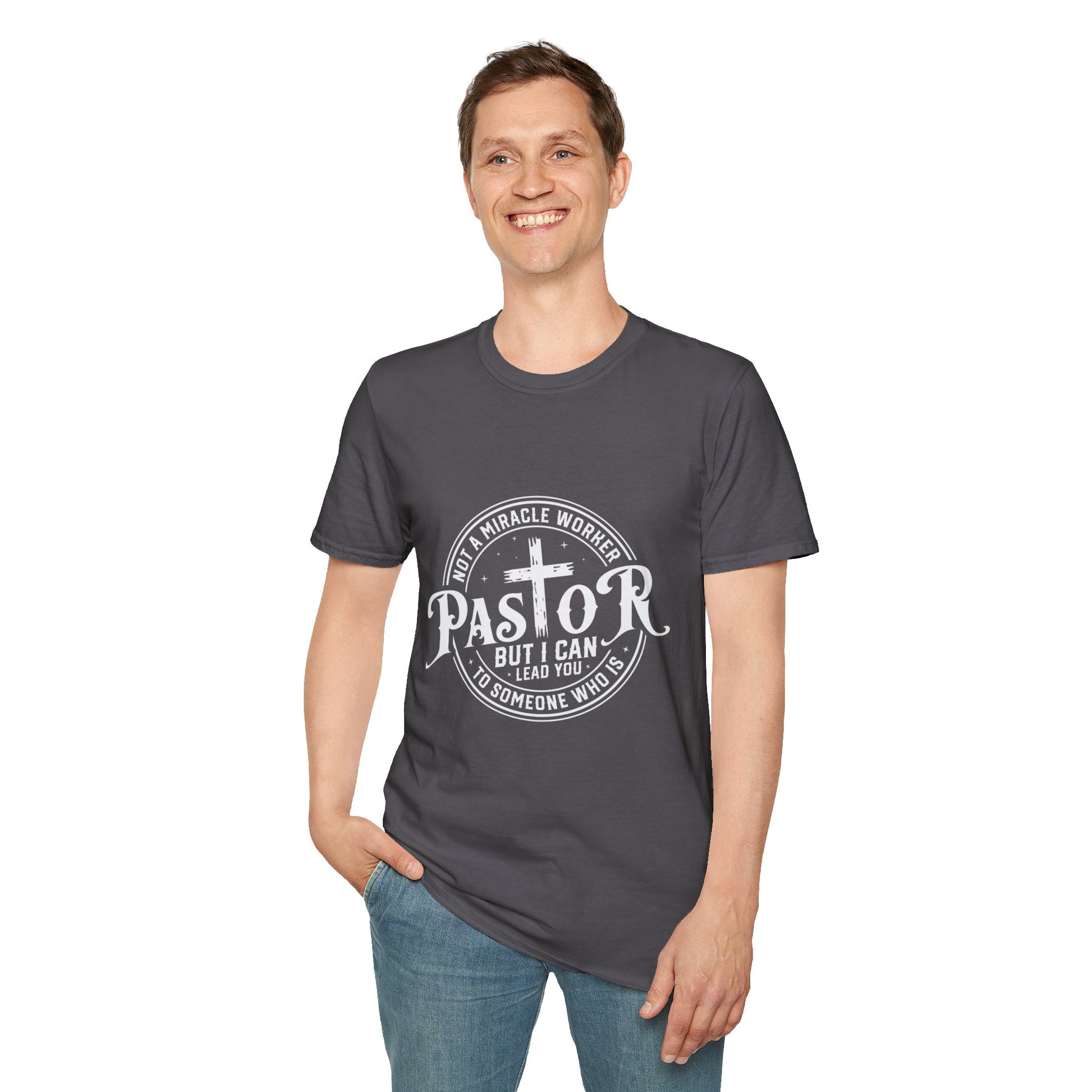 Pastor Men's Tshirt (White Logo) - Sweet Baby Jeez Teez