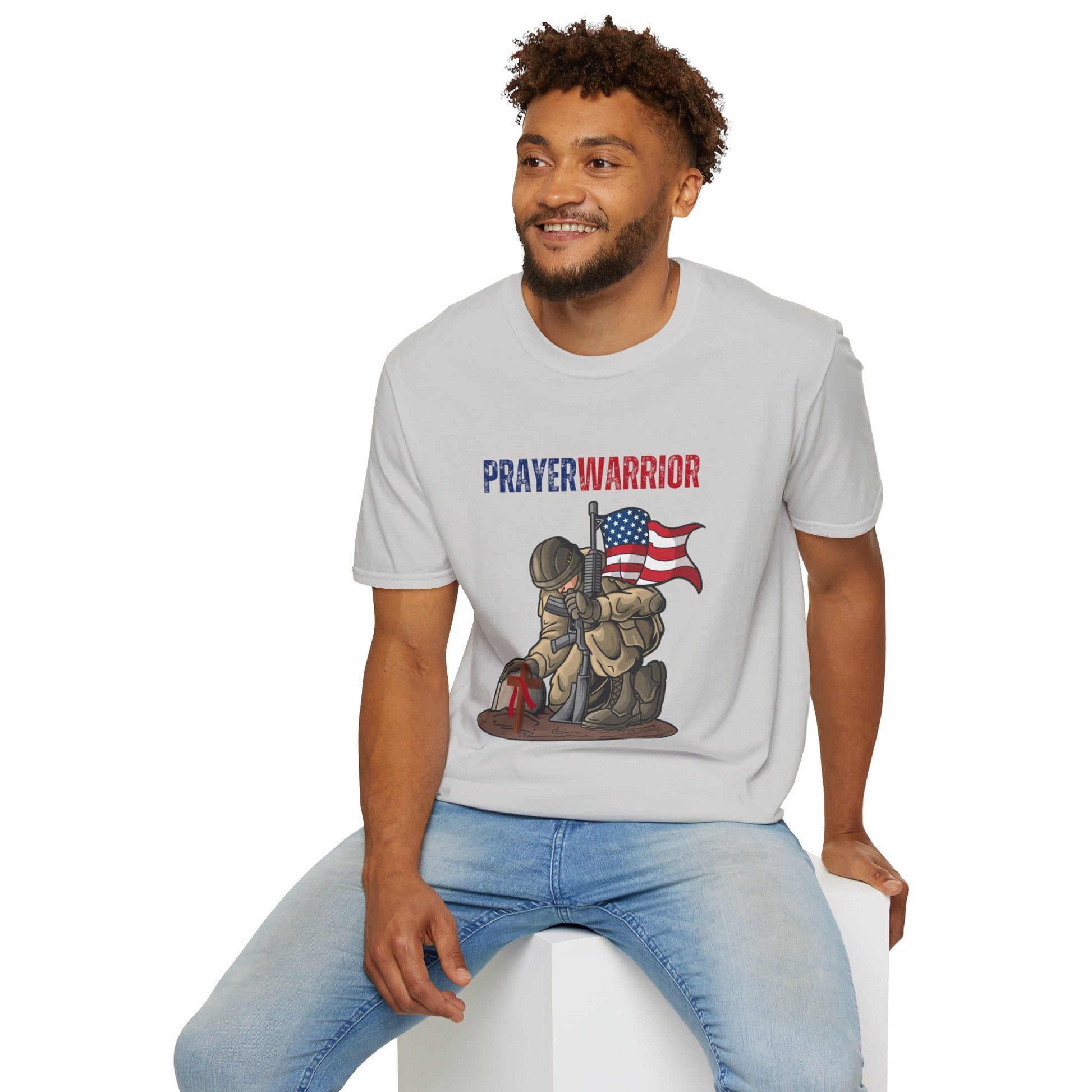 Prayer Warrior Soldier Men's Tshirt S-5XL - Sweet Baby Jeez Teez
