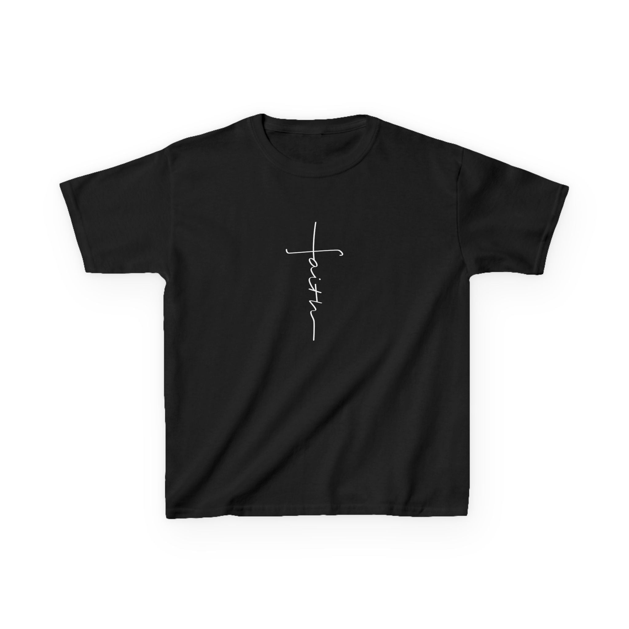 Cross Made From Faith Girl's Tshirt (White Logo)