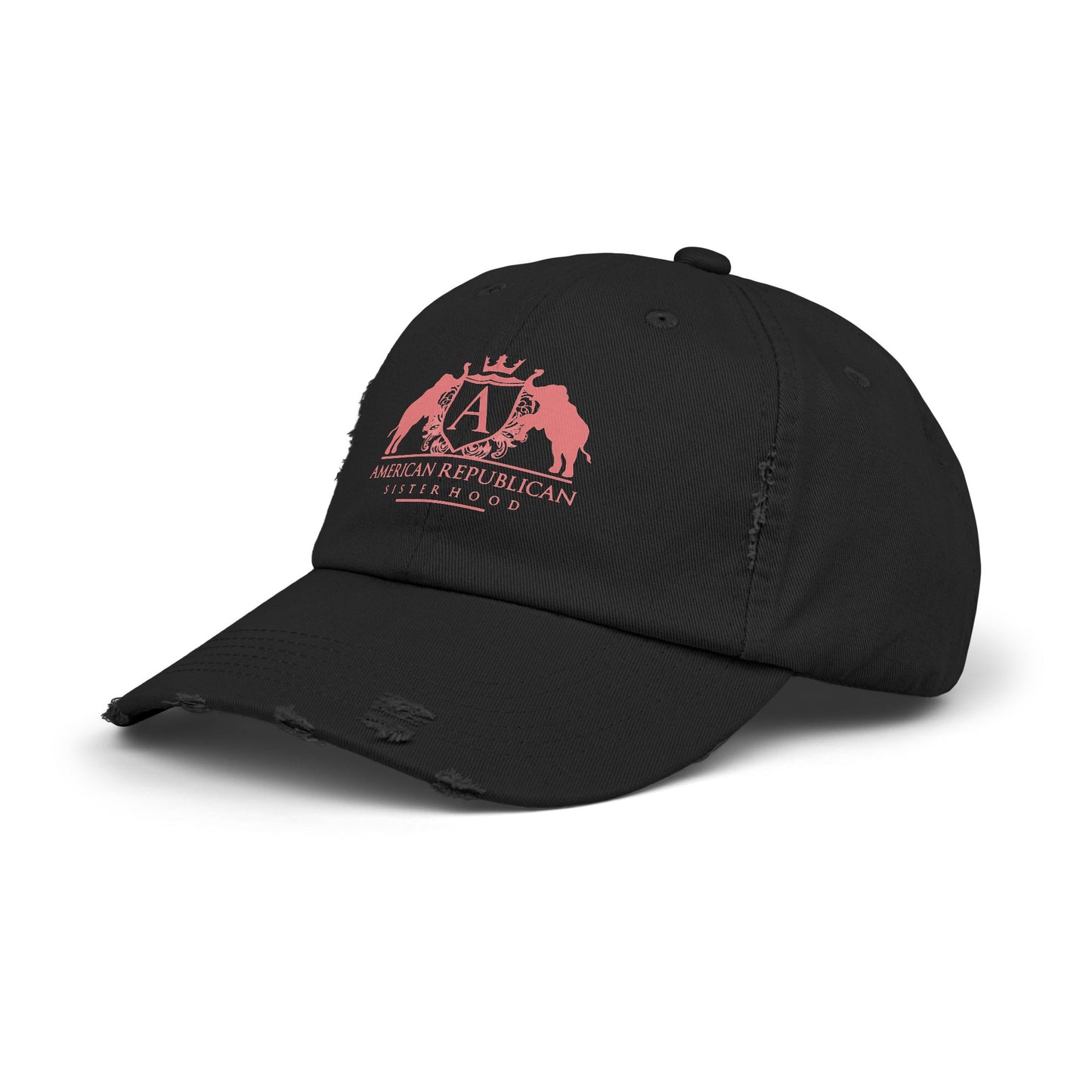 ARS Coral Logo Distressed Cap (ARS) - Sweet Baby Jeez Teez