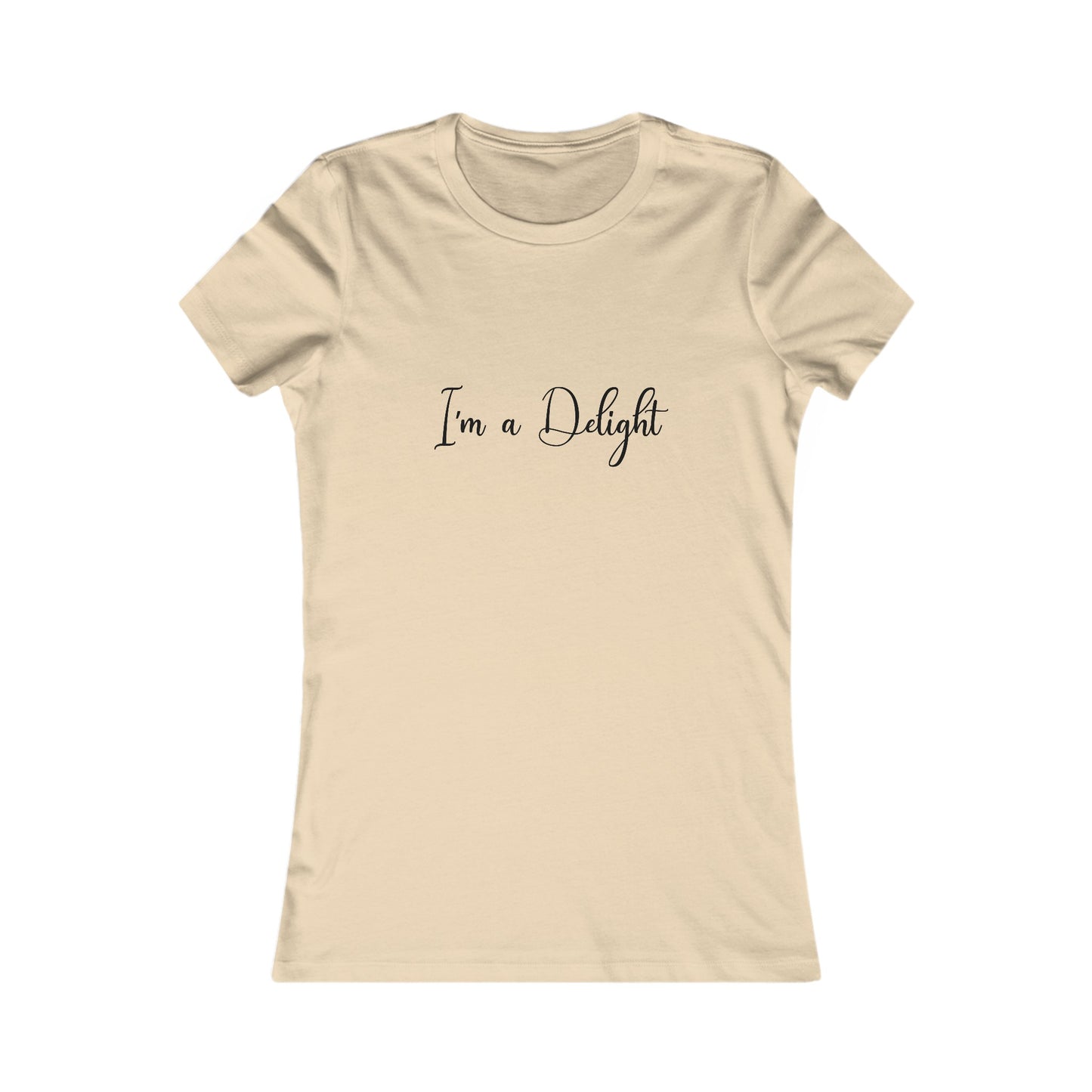 I'm a Delight Womens Fitted Tshirt (FP Black Logo) - Sweet Baby Jeez Teez