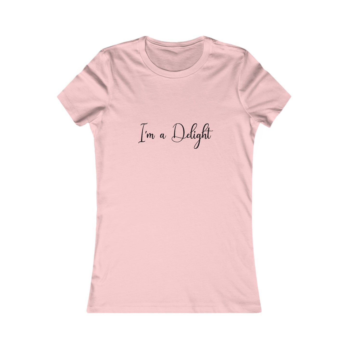 I'm a Delight Womens Fitted Tshirt (FP Black Logo) - Sweet Baby Jeez Teez