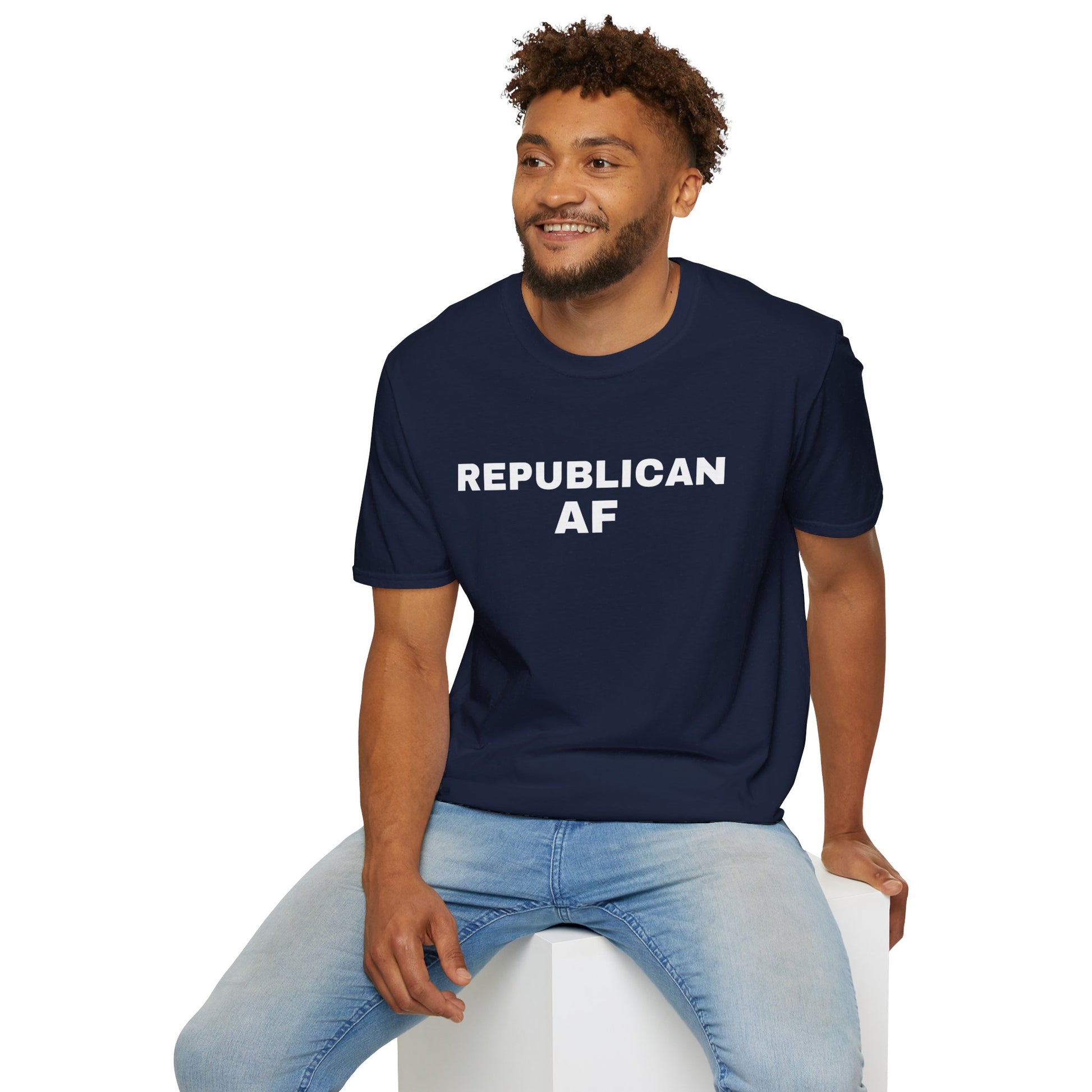 Republican AF Men's Tshirt (White Logo) - Sweet Baby Jeez Teez