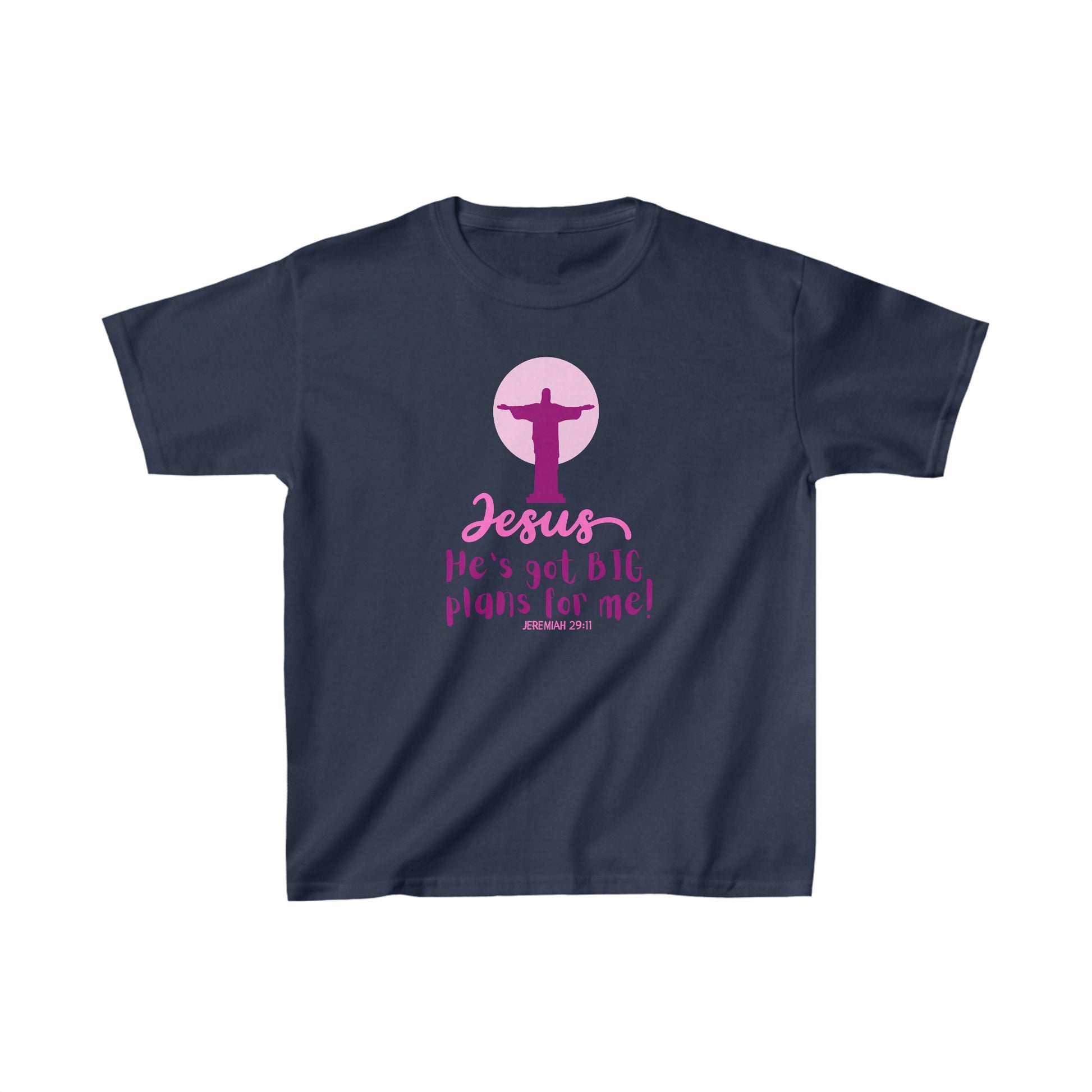 Jesus Has Big Plans Girls Tshirt (Pink Logo) - Sweet Baby Jeez Teez