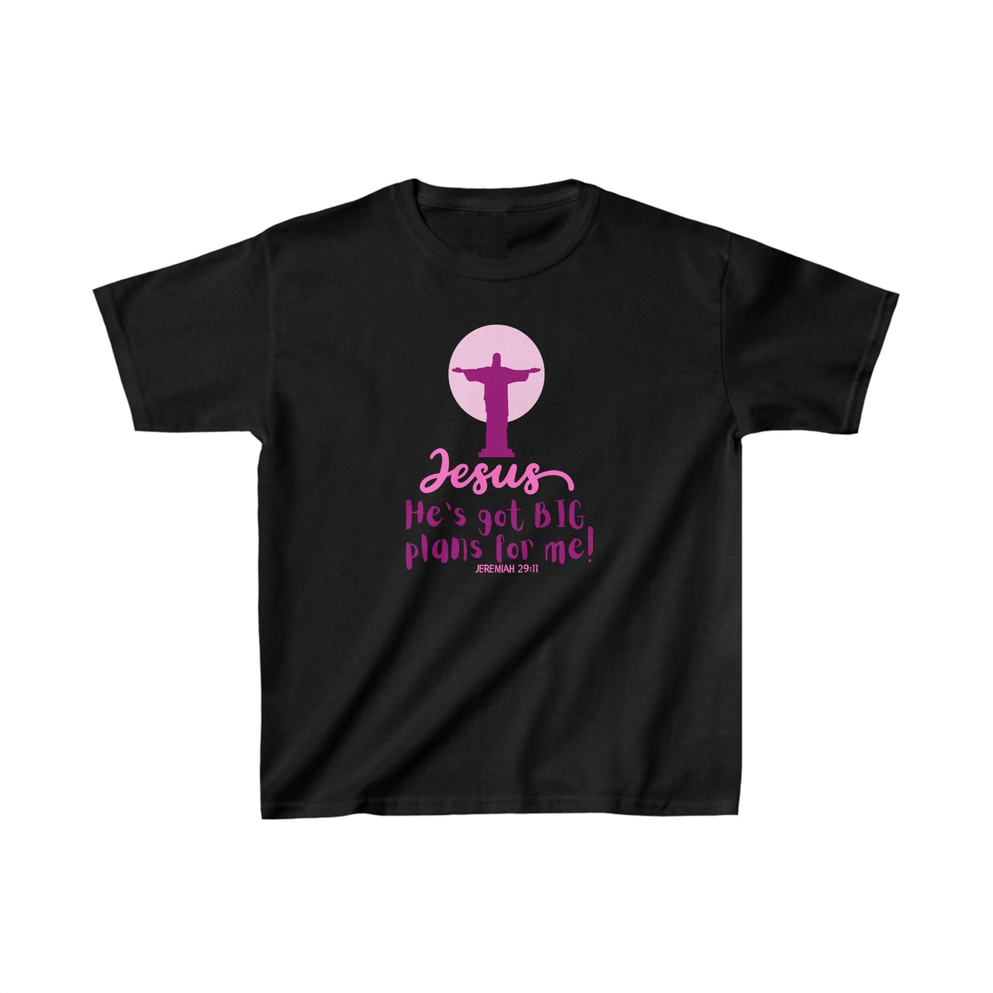 Jesus Has Big Plans Girls Tshirt (Pink Logo) - Sweet Baby Jeez Teez
