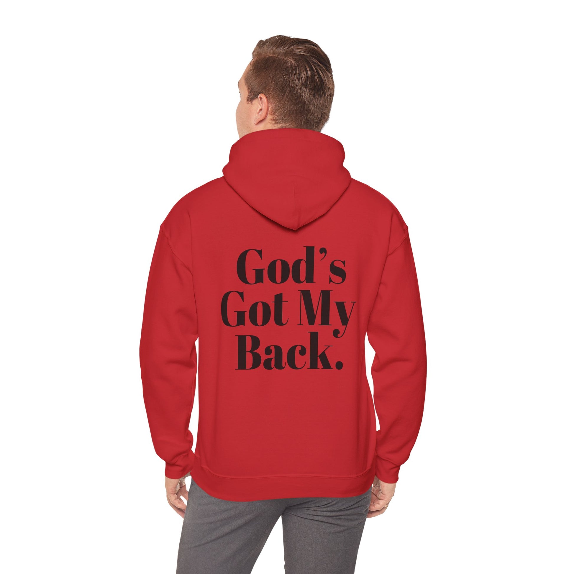 God's Got My Back Men's Hoodie (Black Logo) - Sweet Baby Jeez Teez