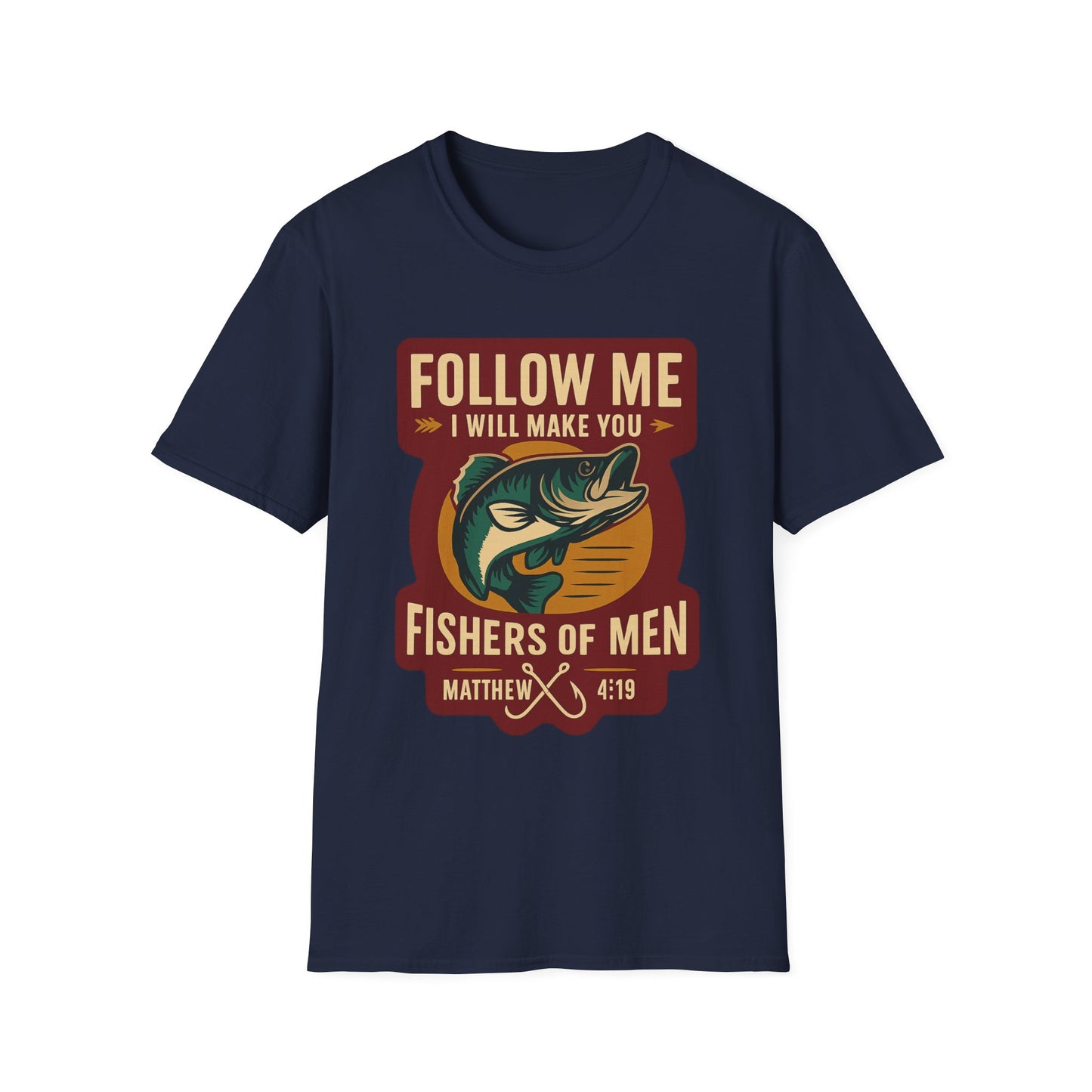"Follow Me" Bible Verse Unisex Softstyle Tshirt