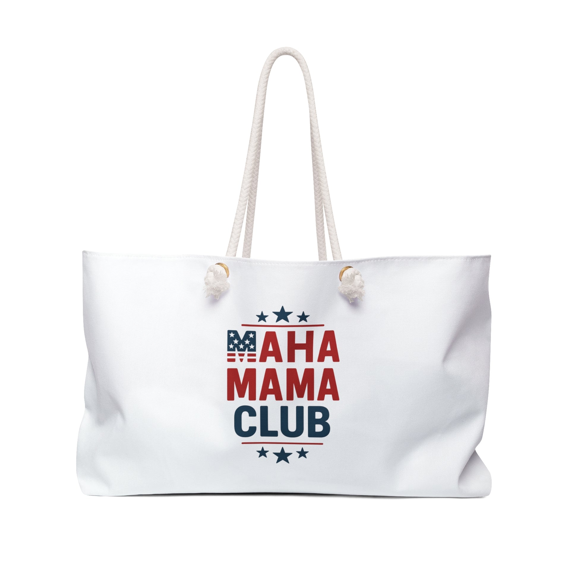 "MAHA MAMA CLUB" Weekender Bag (White) - Sweet Baby Jeez Teez