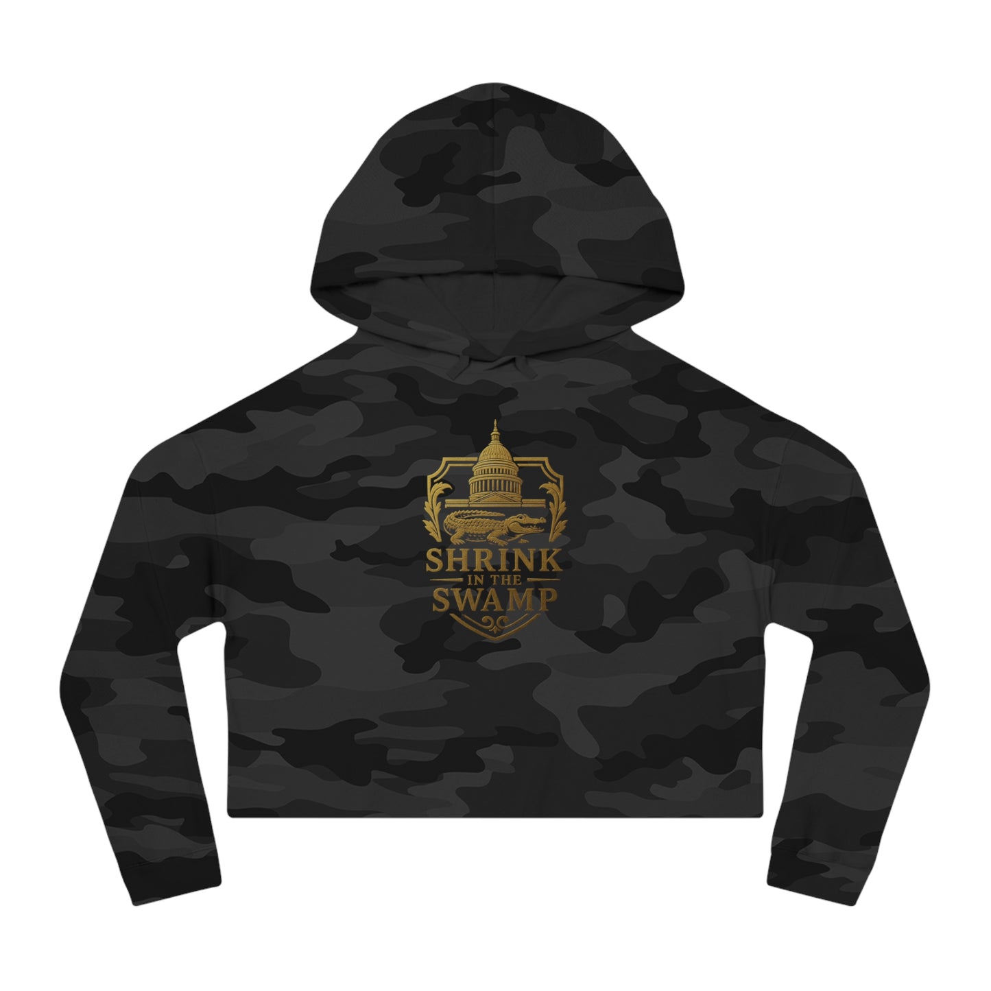 Shrink in the Swamp [TM] Logo Women’s Cropped Hoodie - Sweet Baby Jeez Teez