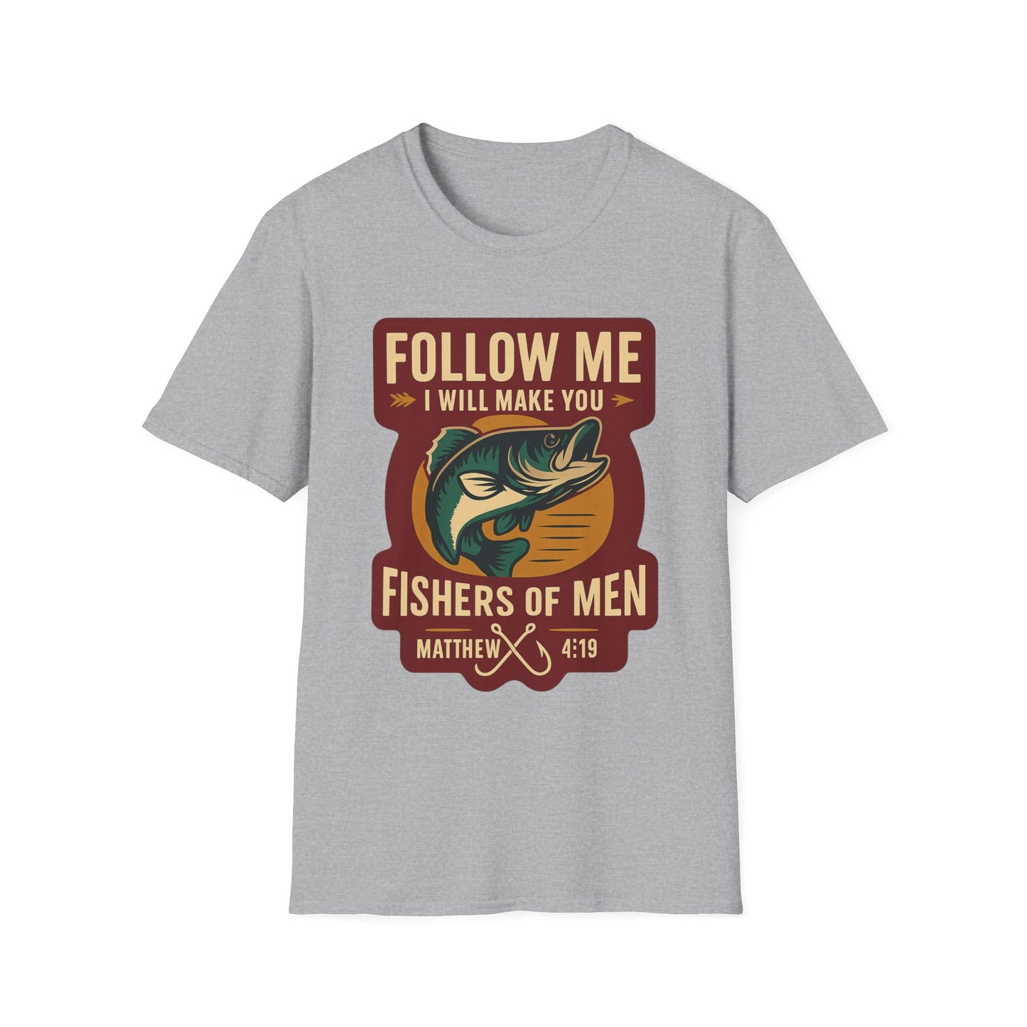 "Follow Me" Bible Verse Unisex Softstyle Tshirt