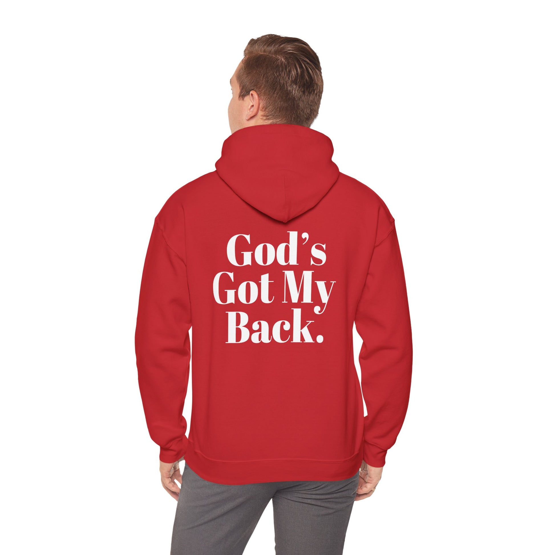 God's Got My Back Men's Hoodie (White Logo) - Sweet Baby Jeez Teez