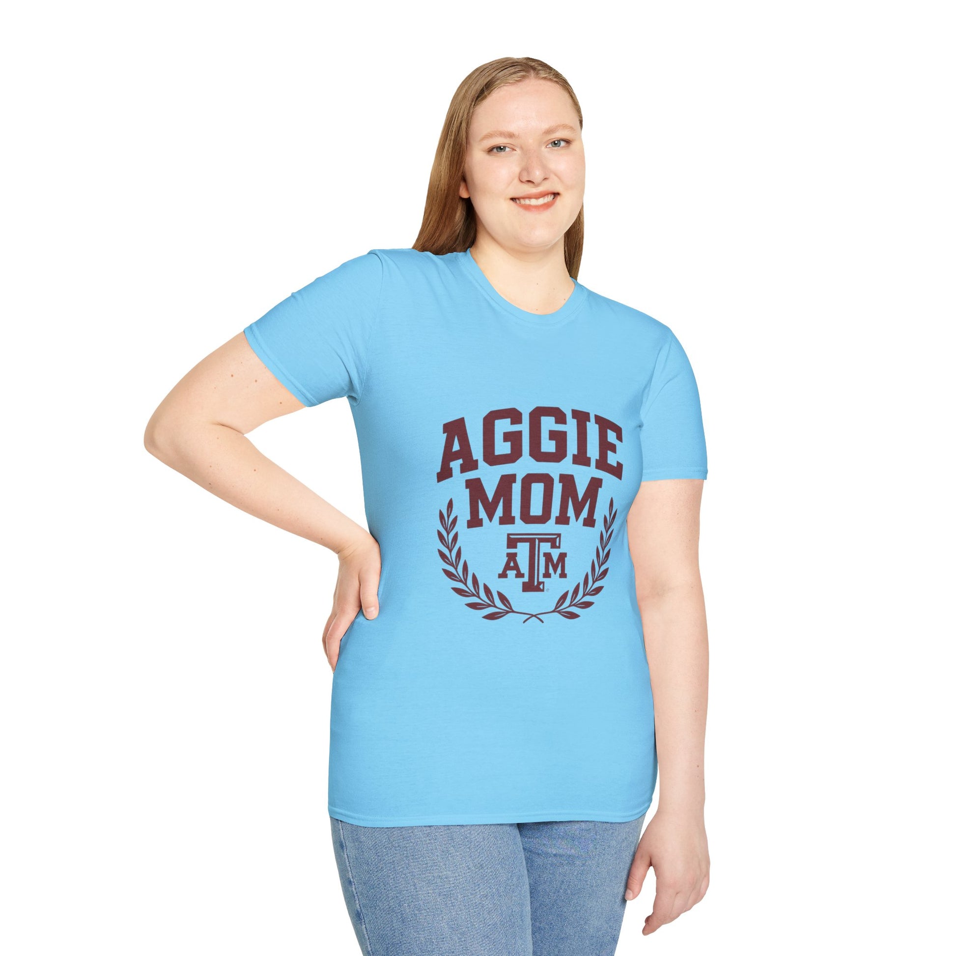 Aggie Mom Texas A&M Softstyle Women's Relaxed T-Shirt - Sweet Baby Jeez Teez