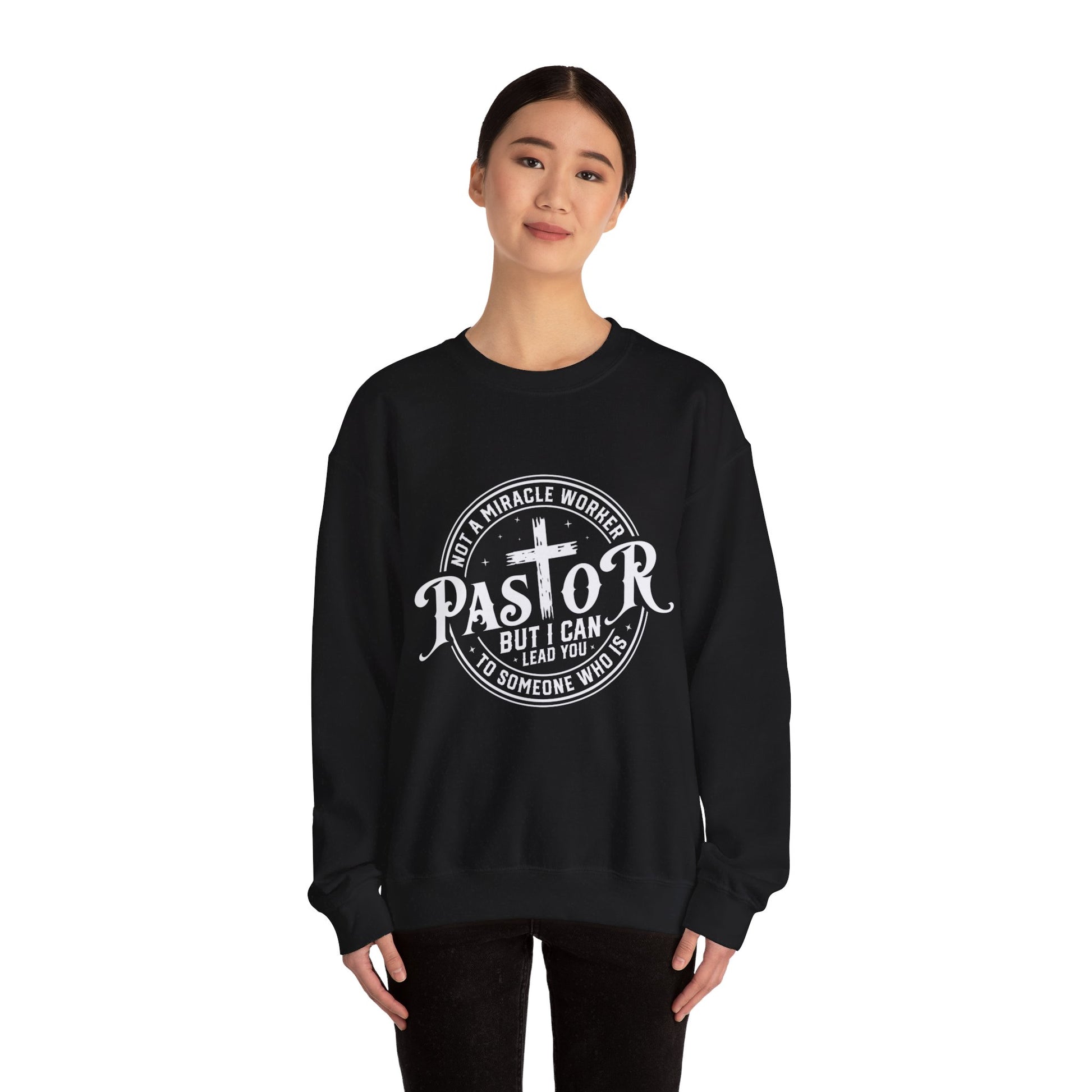 Pastor Women's Relaxed Sweatshirt (White Logo) - Sweet Baby Jeez Teez