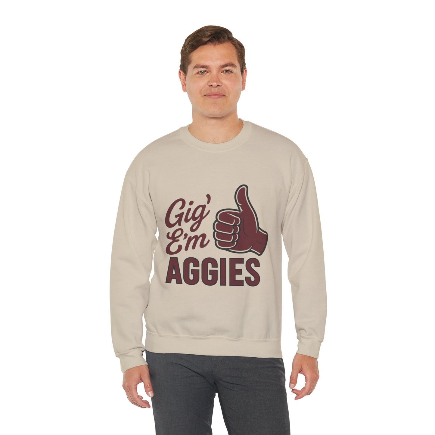 Gig 'Em Aggies Texas A&M Unisex Crewneck Sweatshirt - Sweet Baby Jeez Teez