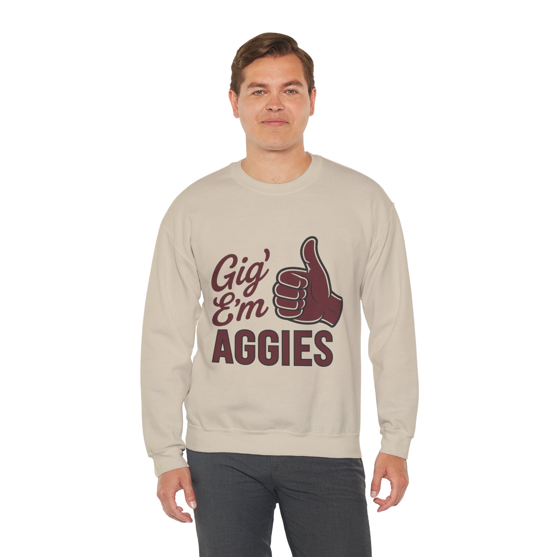 Gig 'Em Aggies Texas A&M Unisex Crewneck Sweatshirt - Sweet Baby Jeez Teez