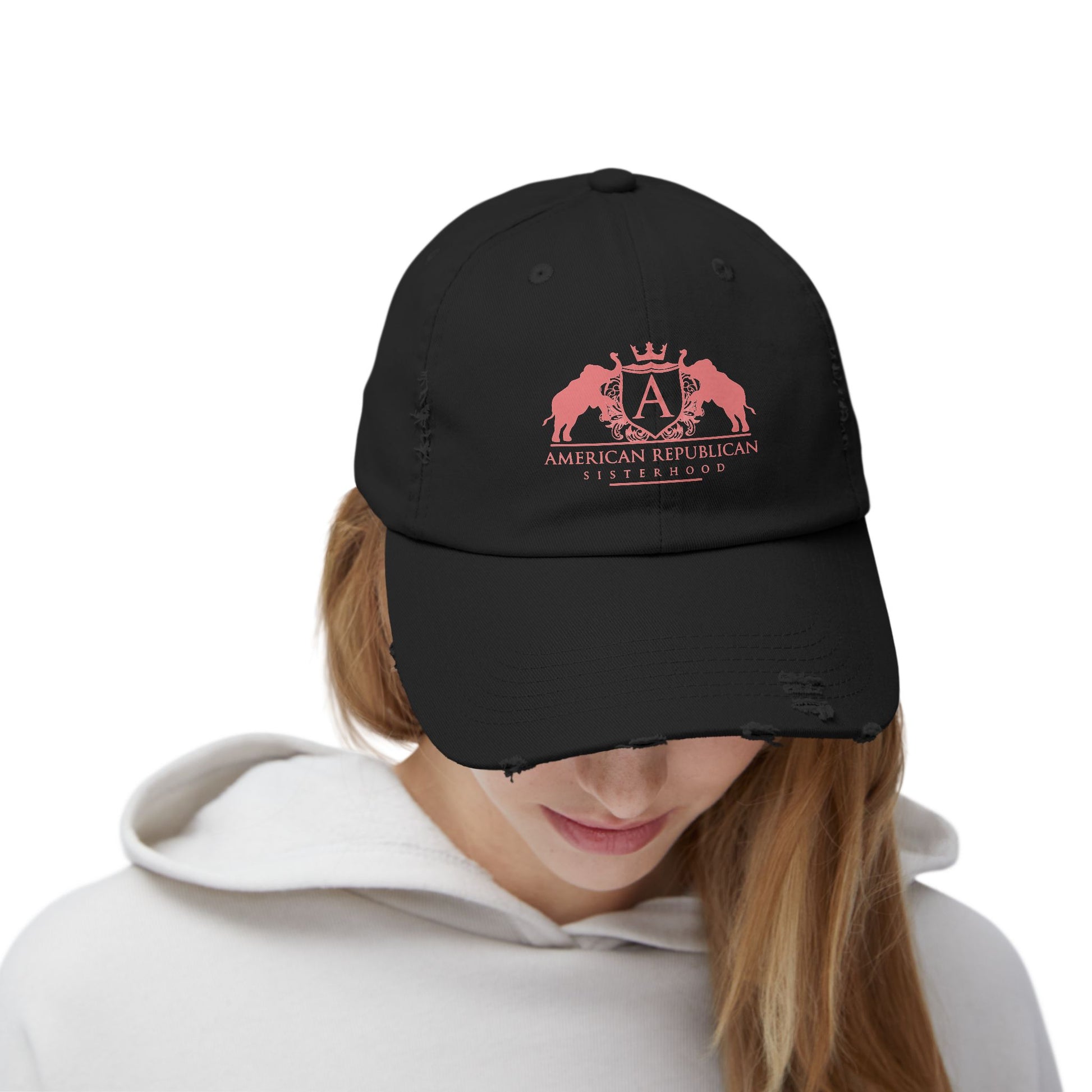 ARS Coral Logo Distressed Cap (ARS) - Sweet Baby Jeez Teez