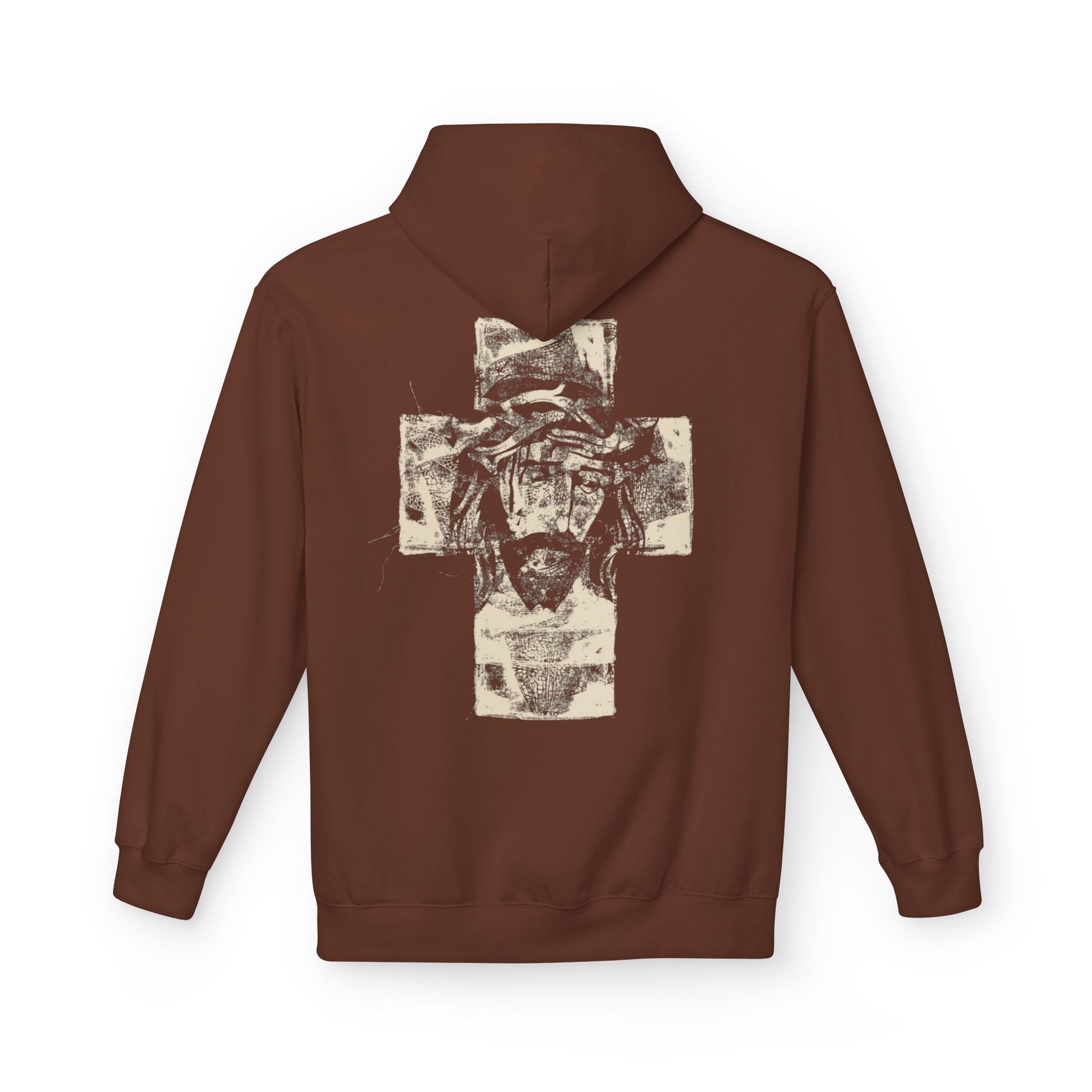 Christ Portrait on Cross Modern Logo Men's Hoodie - Sweet Baby Jeez Teez