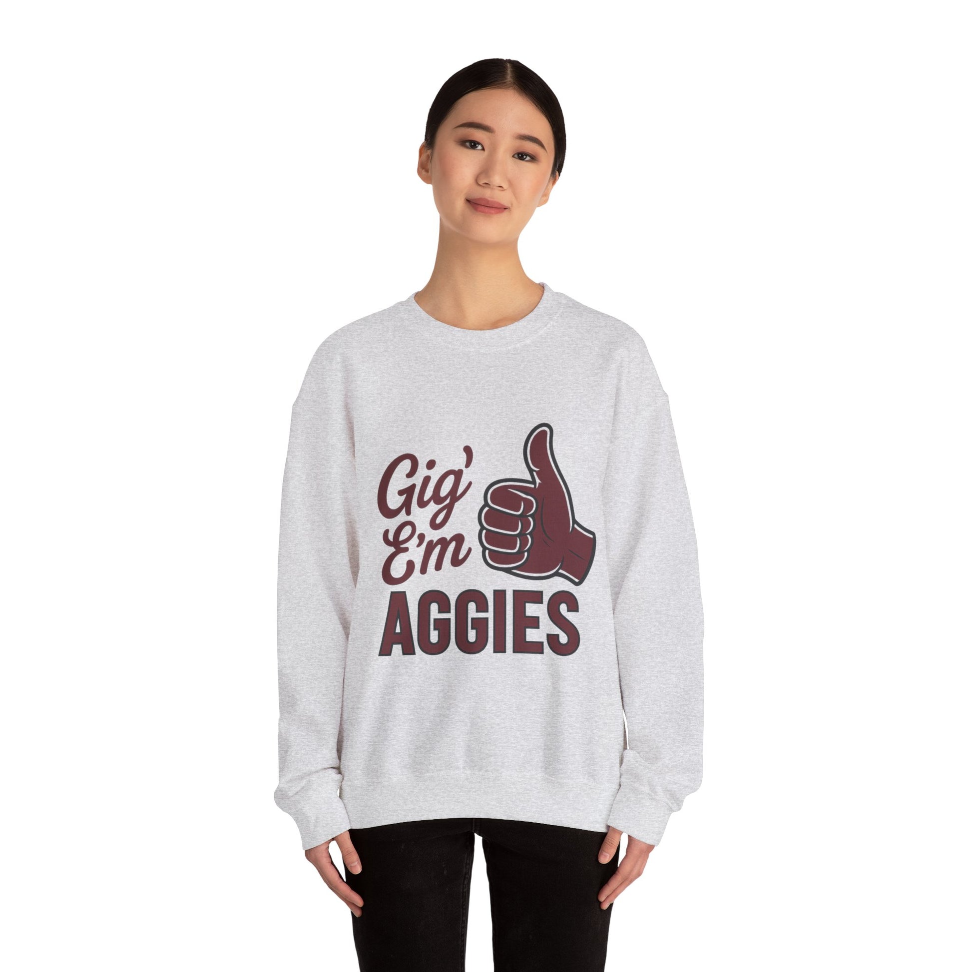 Gig 'Em Aggies Texas A&M Unisex Crewneck Sweatshirt - Sweet Baby Jeez Teez
