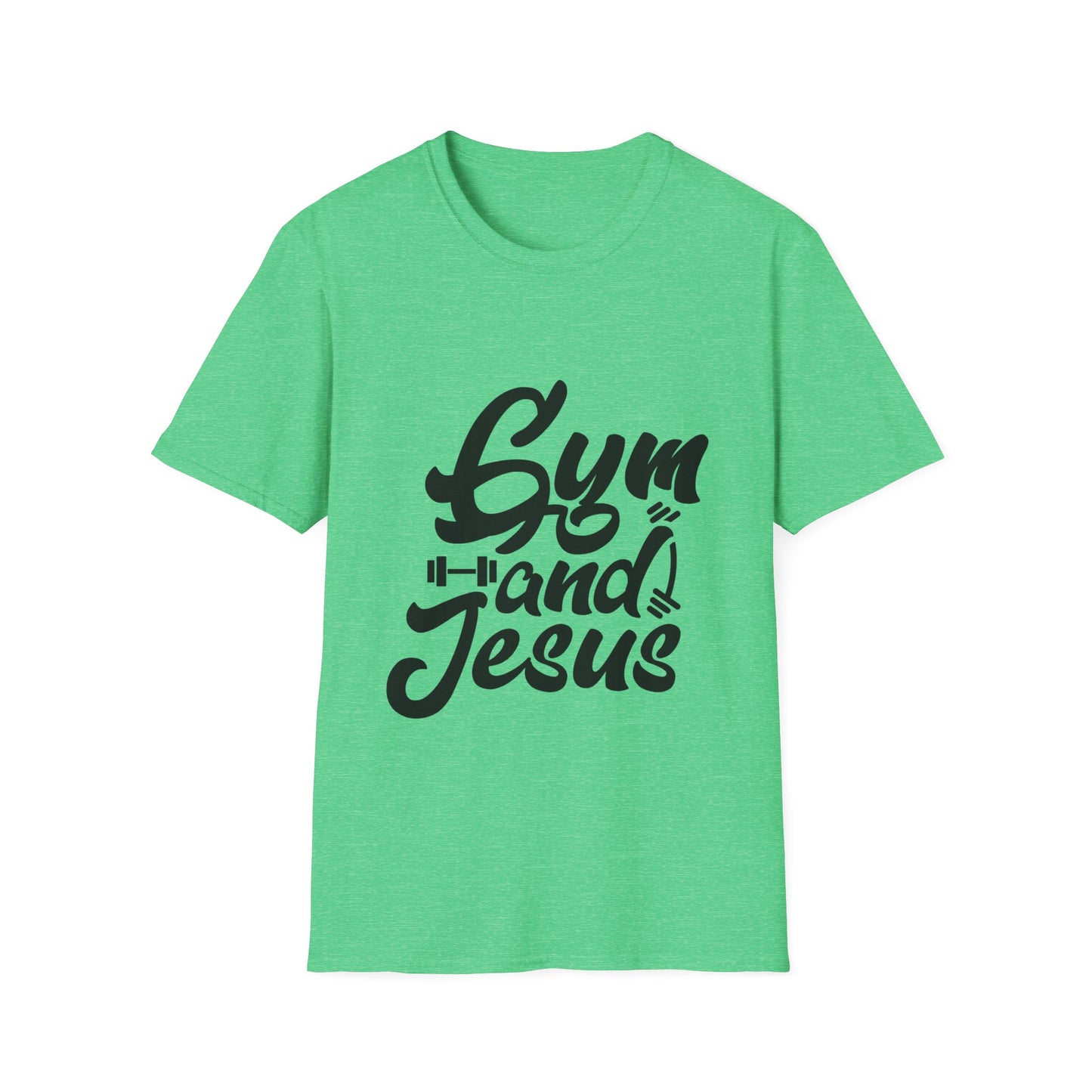 Gym and Jesus Men's Tshirt (Black Logo) - Sweet Baby Jeez Teez