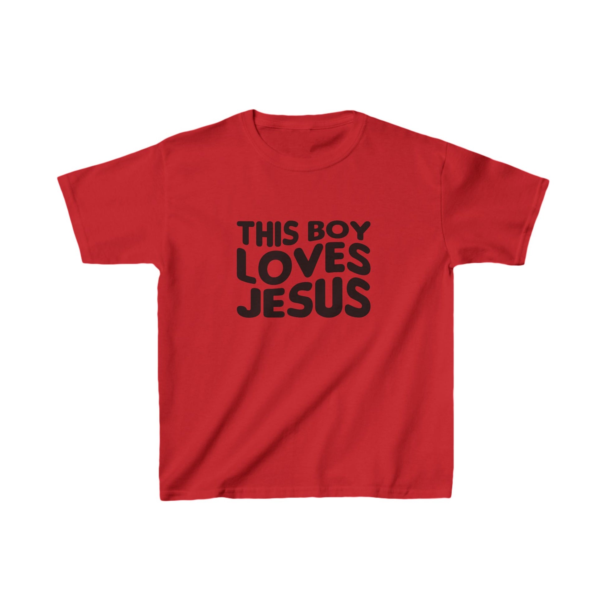 This Boy Loves Jesus Kid's Tshirt - Sweet Baby Jeez Teez