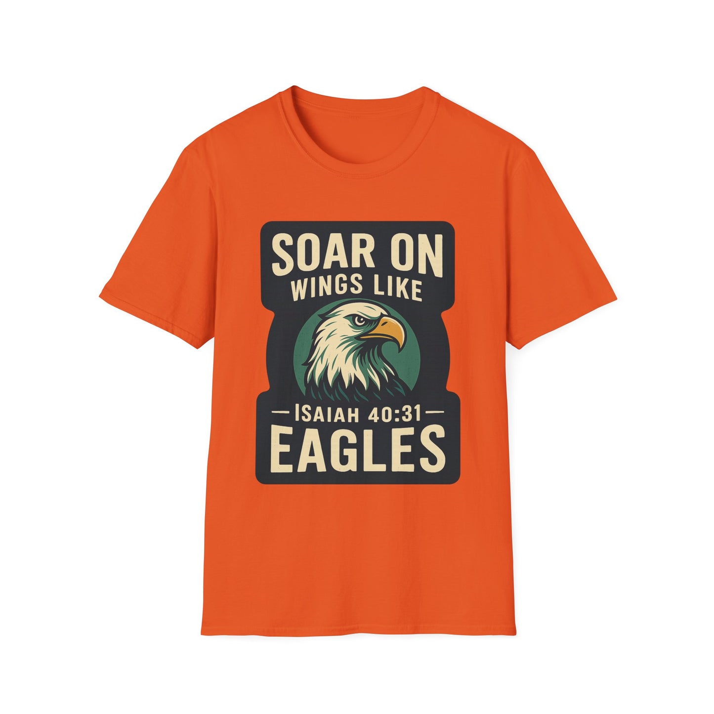 "Isiah 40:31" Soar on Wings Bible Verse Softstyle Tshirt