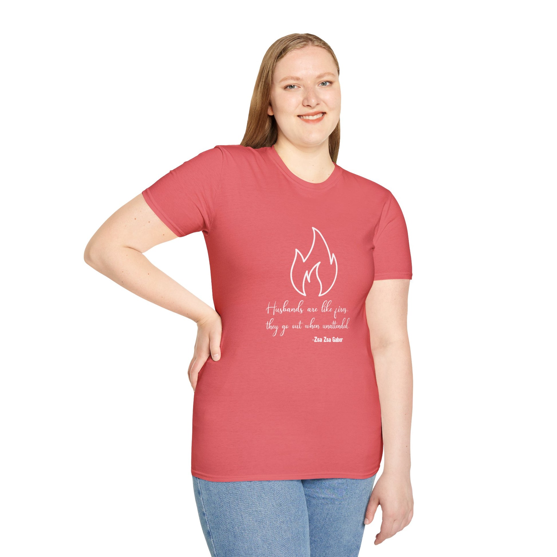 Fires Women's Relaxed/Plus Tshirt (IM - White Logo) - Sweet Baby Jeez Teez