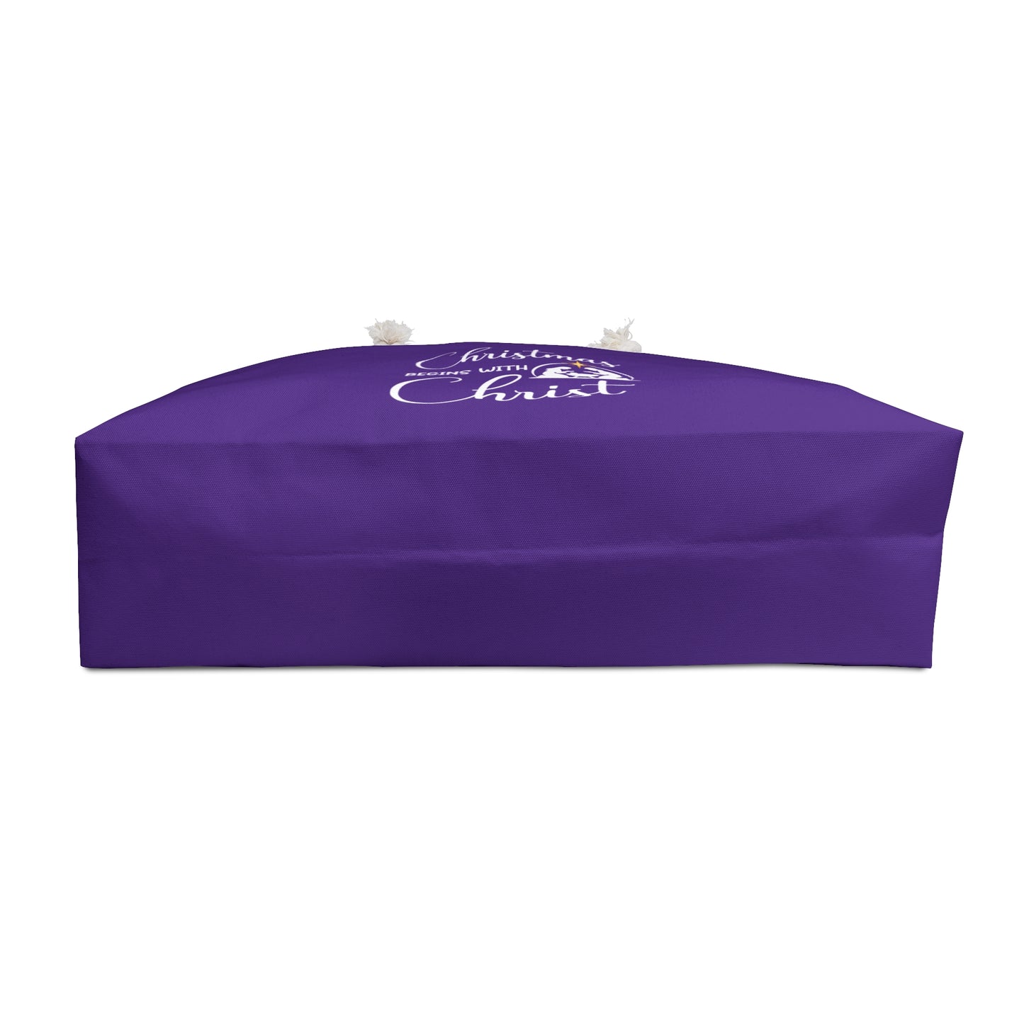 Christmas is for Christ Purple Weekender Bag (White/Gold Logo) - Sweet Baby Jeez Teez