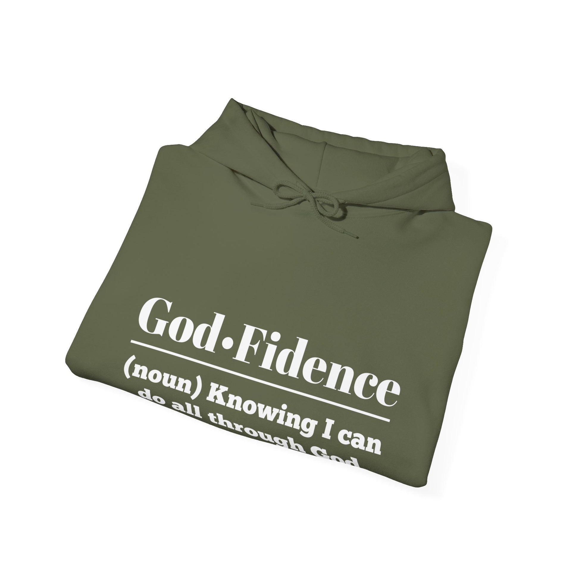 God-Fidence Men's Hoodie (White Logo) - Sweet Baby Jeez Teez