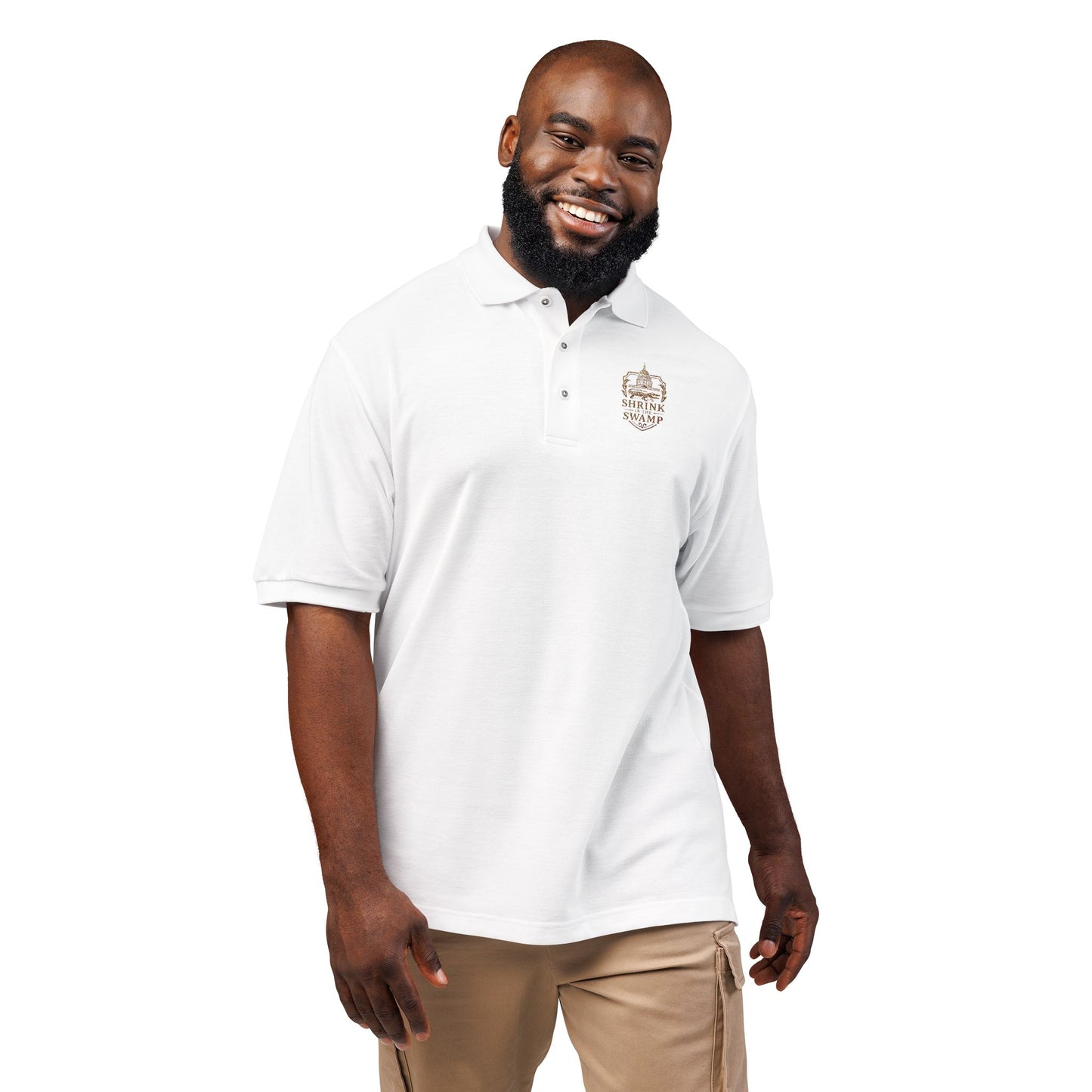Shrink in the Swamp [TM] Logo Unisex Polo Shirt (Embroidery) - Sweet Baby Jeez Teez