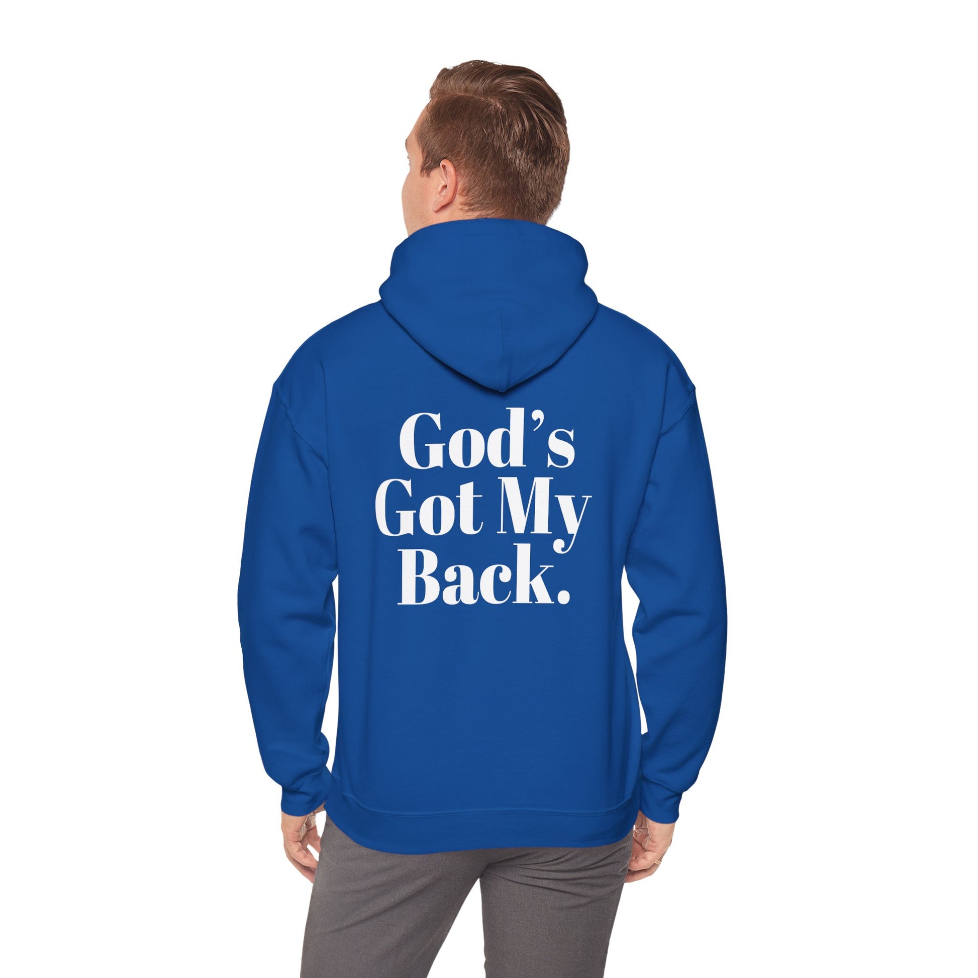God's Got My Back Men's Hoodie (White Logo) - Sweet Baby Jeez Teez