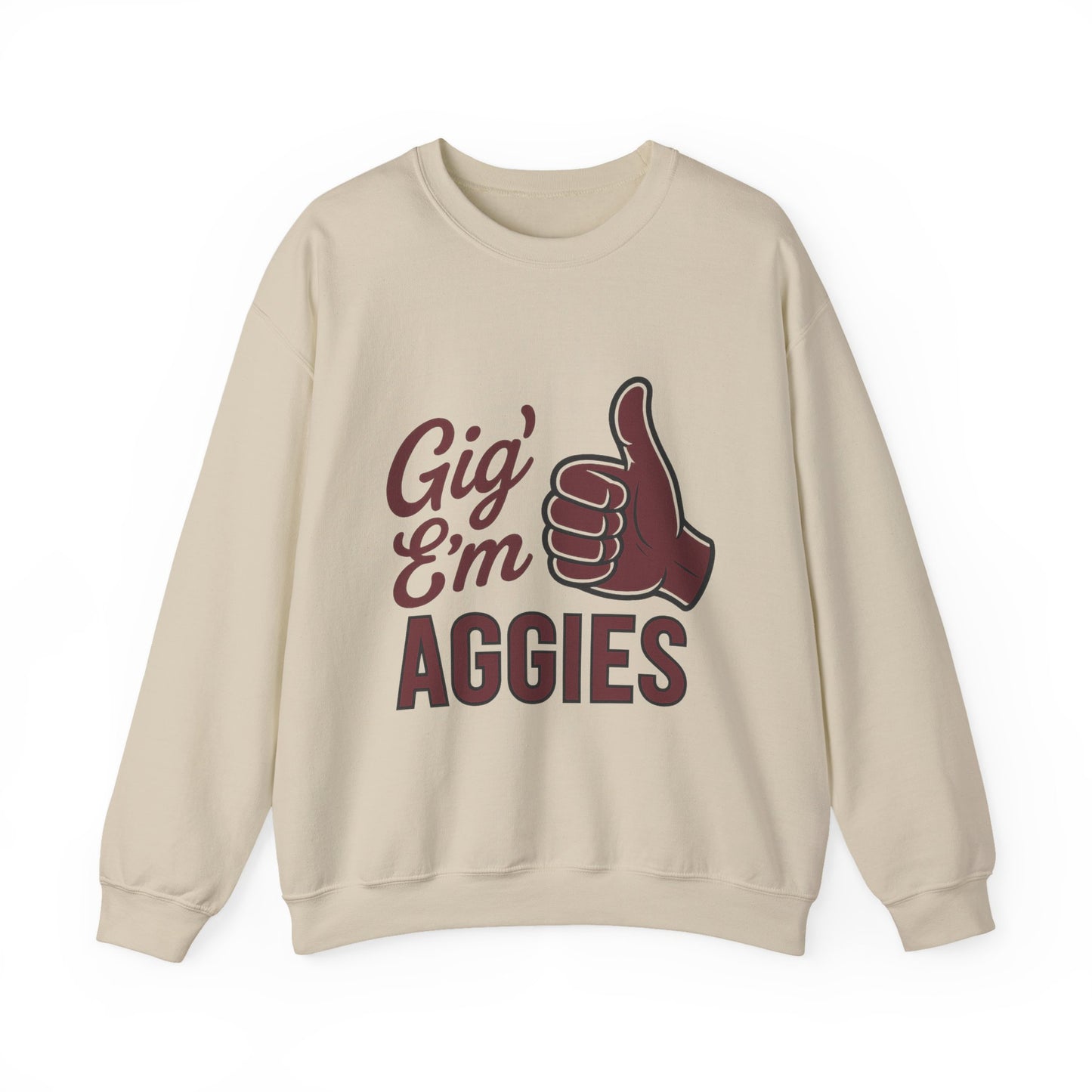 Gig 'Em Aggies Texas A&M Unisex Crewneck Sweatshirt - Sweet Baby Jeez Teez