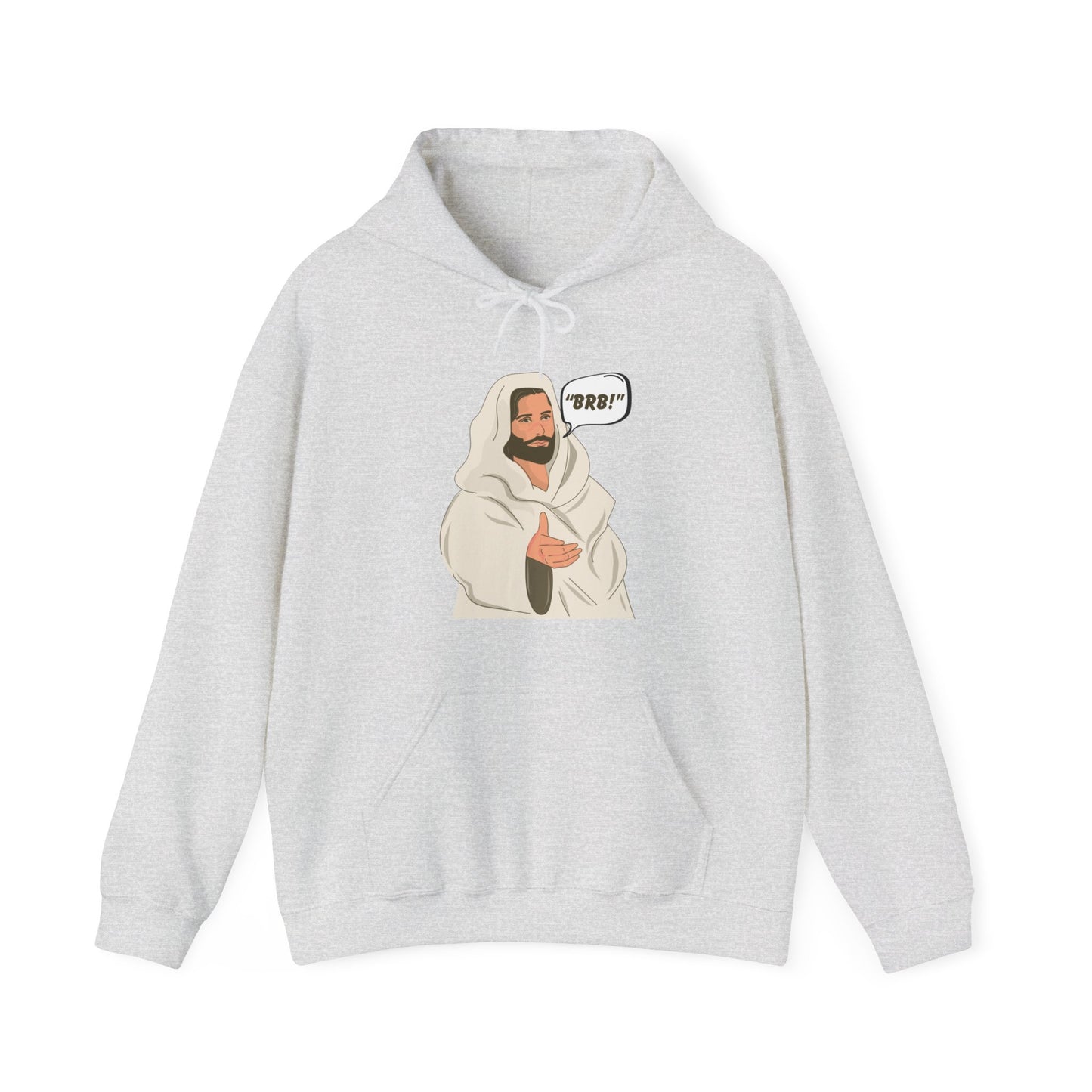Be Right Back Men's Hoodie (Cartoon Logo) - Sweet Baby Jeez Teez