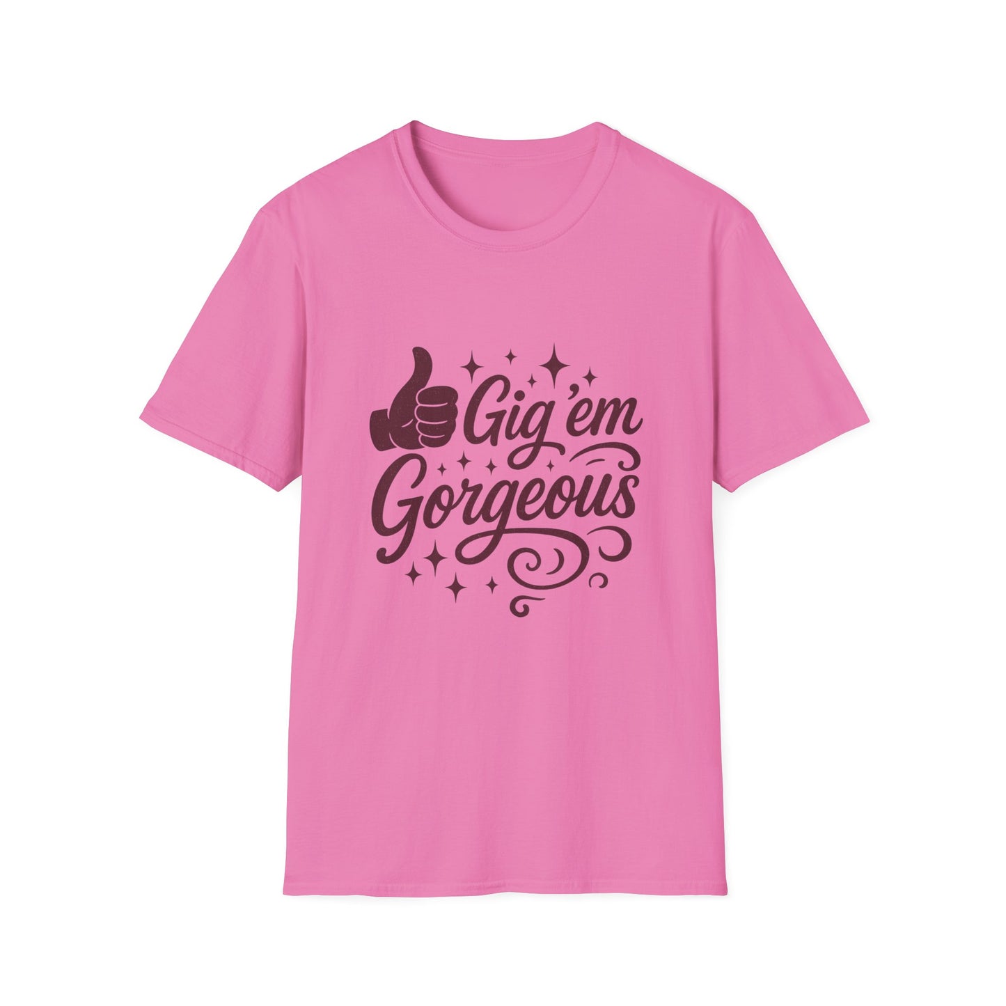 Gig 'em Gorgeous Unisex Softstyle T-Shirt Texas A&M Apparel - Sweet Baby Jeez Teez