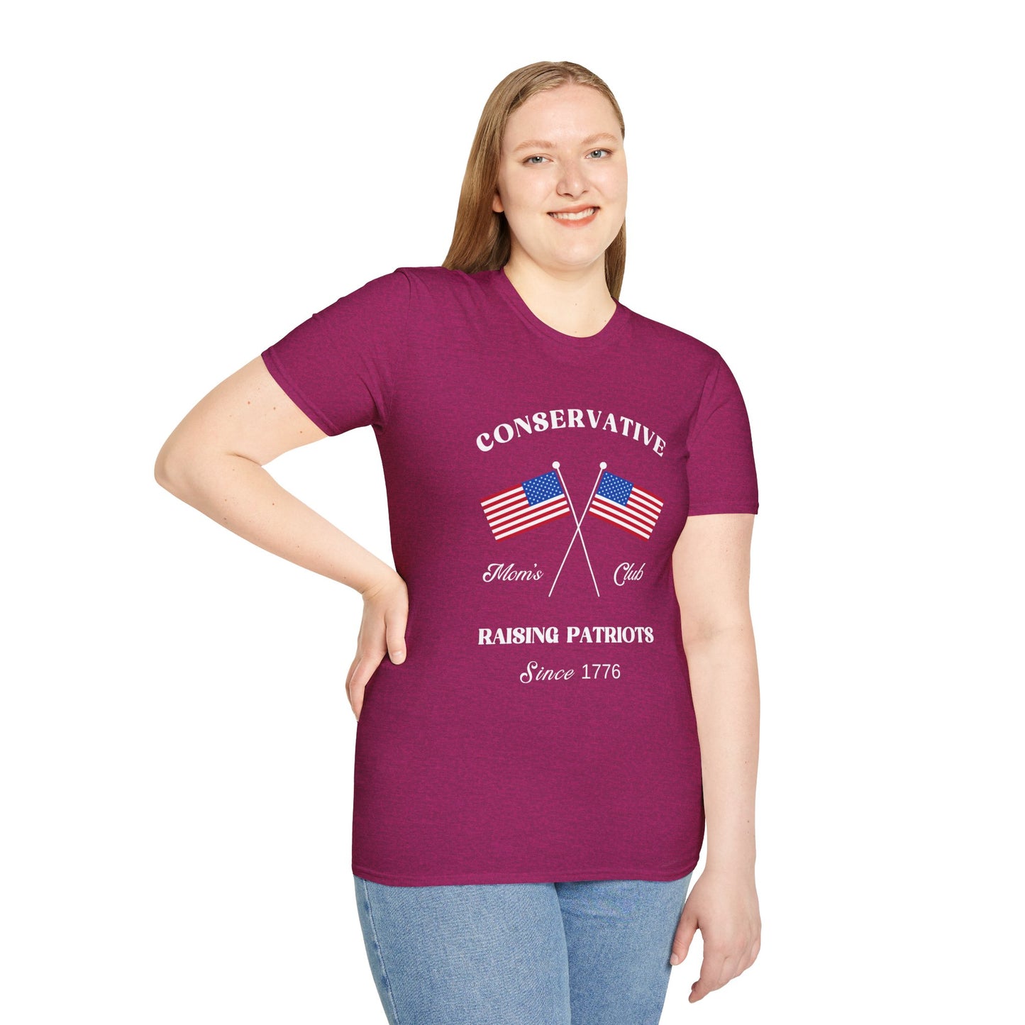 Conservative Mom's Club Women's Plus/Relaxed Tshirt (White Logo)