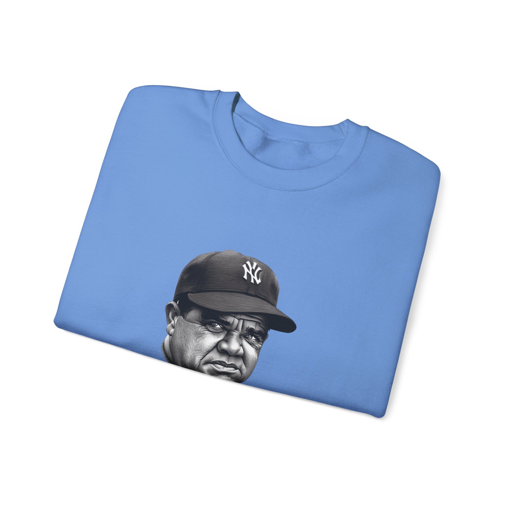Strike Out Babe Ruth Men's Crewneck Sweatshirt (IW Grayscale Logo) - Sweet Baby Jeez Teez