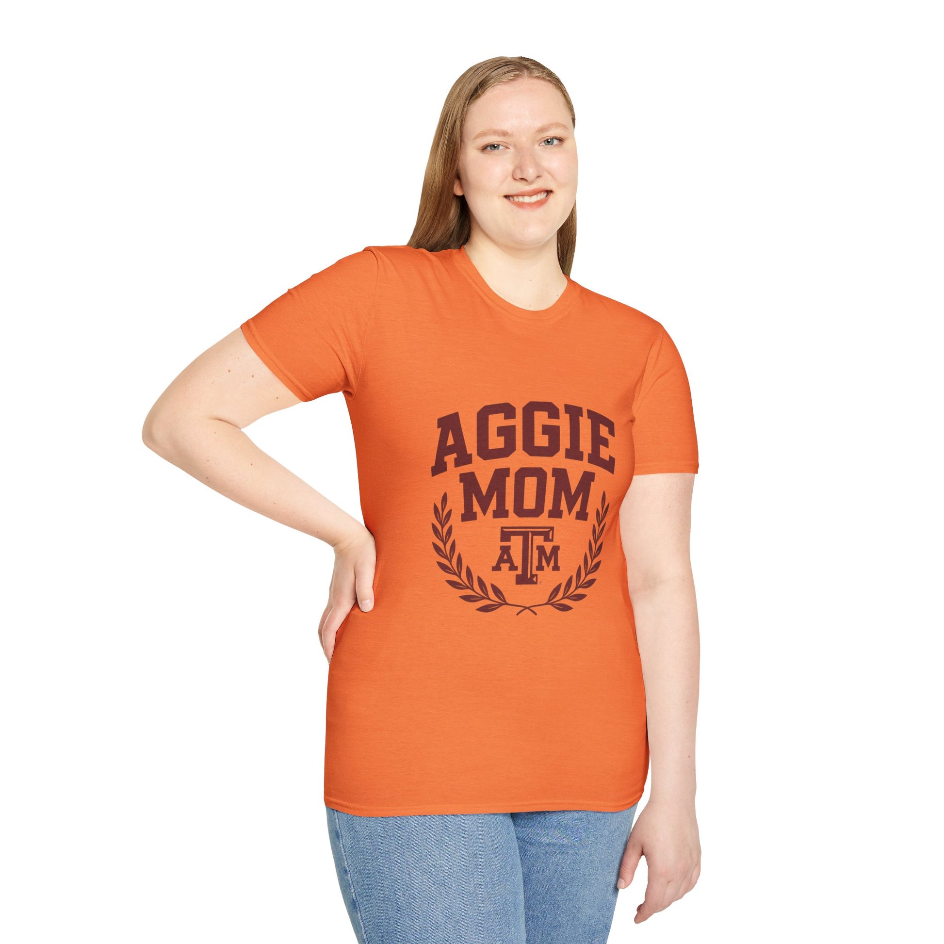 Aggie Mom Texas A&M Softstyle Women's Relaxed T-Shirt - Sweet Baby Jeez Teez