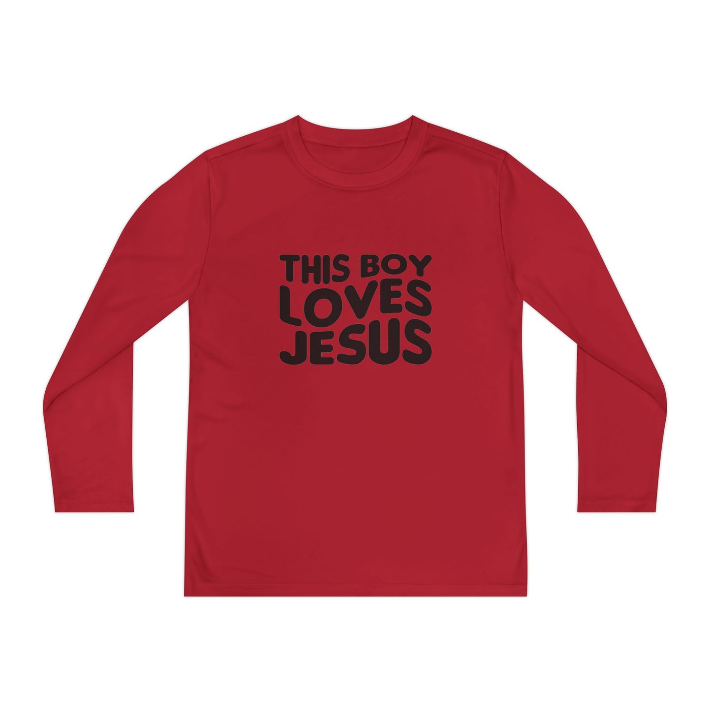 This Boy Loves Jesus Youth Long Sleeve Tshirt - Sweet Baby Jeez Teez