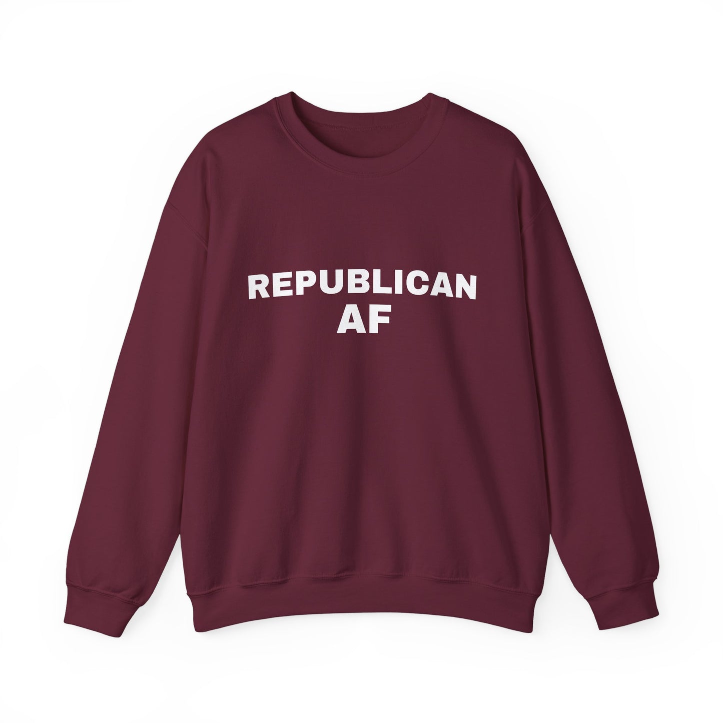 Republican AF Men's Crewneck Sweatshirt (White Logo) - Sweet Baby Jeez Teez