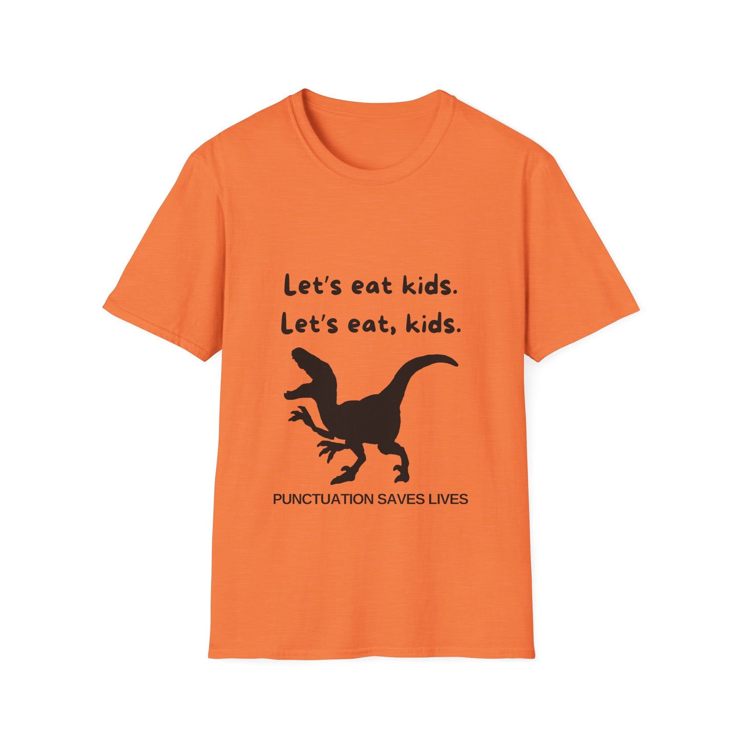 Lets Eat Kids Mens Tshirt (Black Logo) - Sweet Baby Jeez Teez