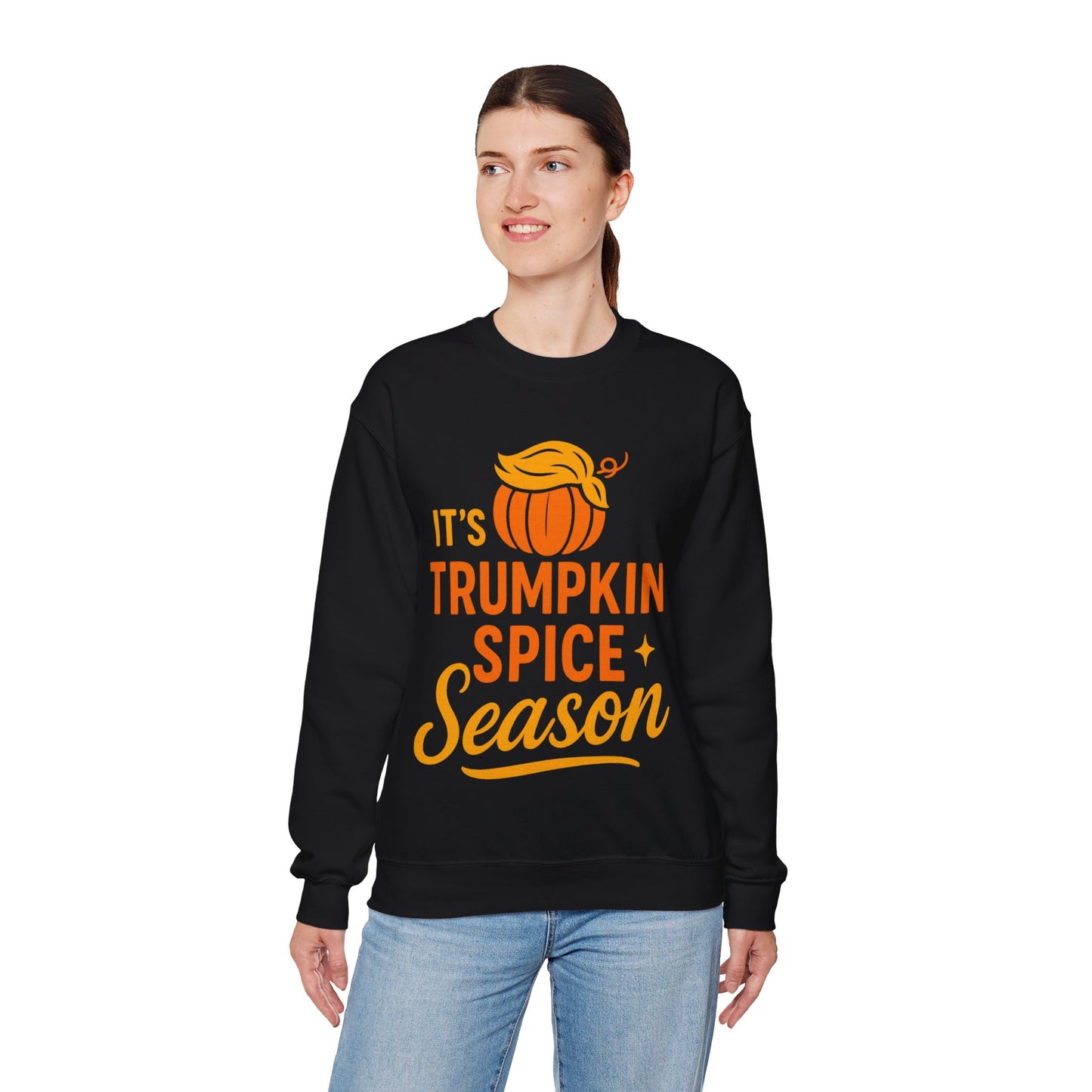 TRUMP-kin Spice Unisex Cozy Sweatshirt (Pumpkin Logo)