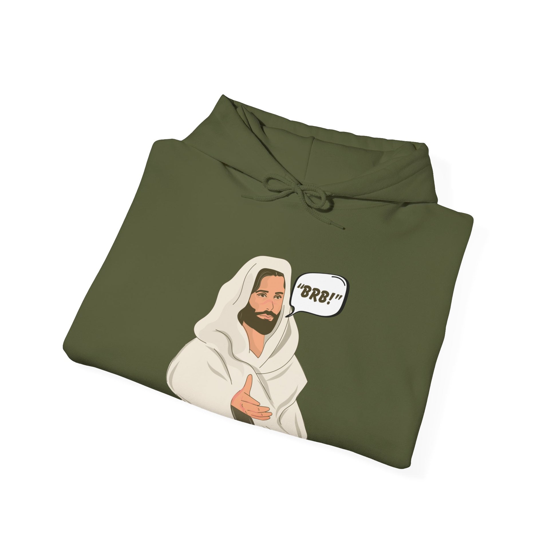 Be Right Back Men's Hoodie (Cartoon Logo) - Sweet Baby Jeez Teez
